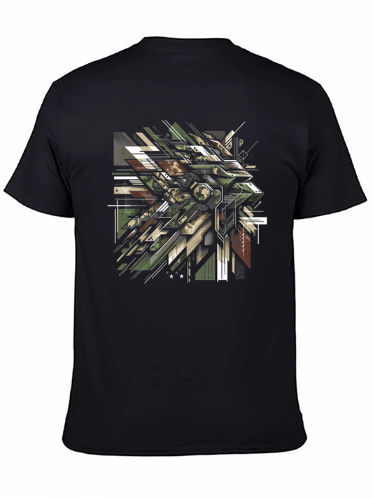 Abstract Camo Geometric Graphic Print T-Shirt