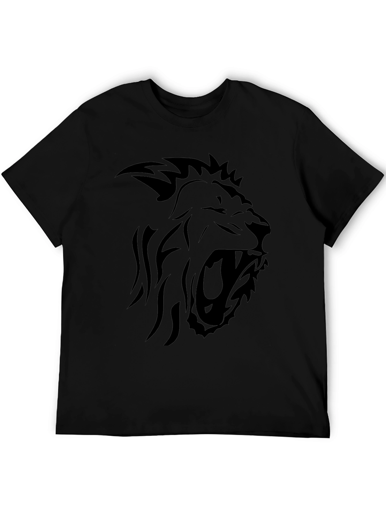 Lion Graphic Black T-Shirt - Bold Streetwear Style