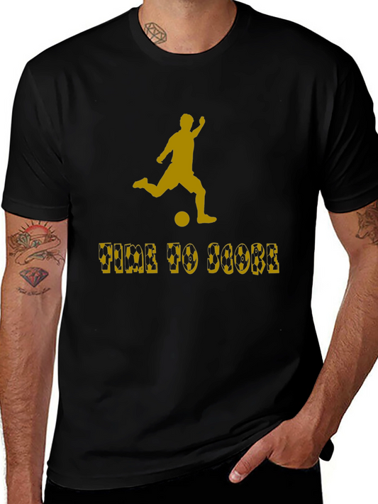 Soccer Time to Score Graphic Tee - Black