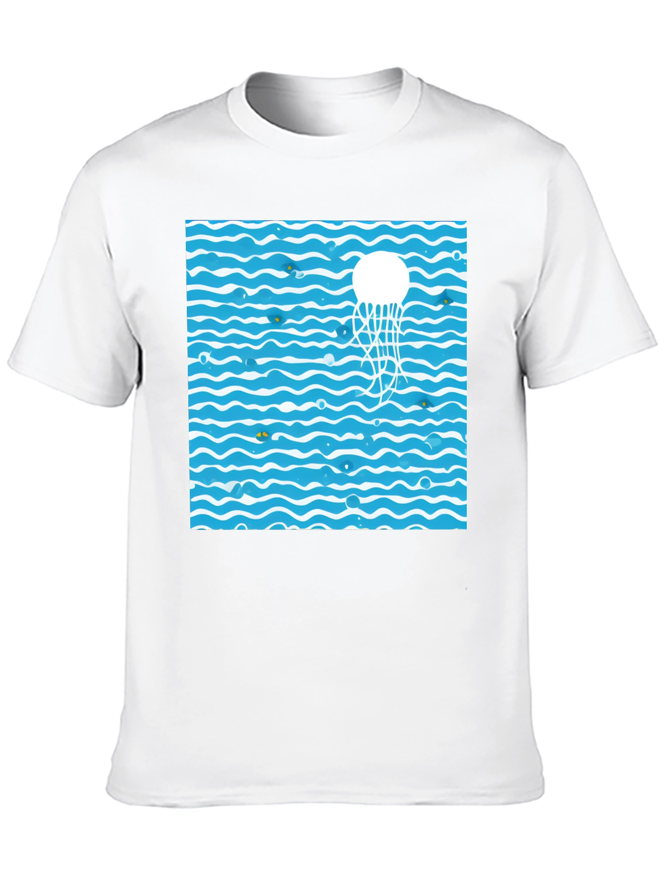 Jellyfish Waves Black T-Shirt