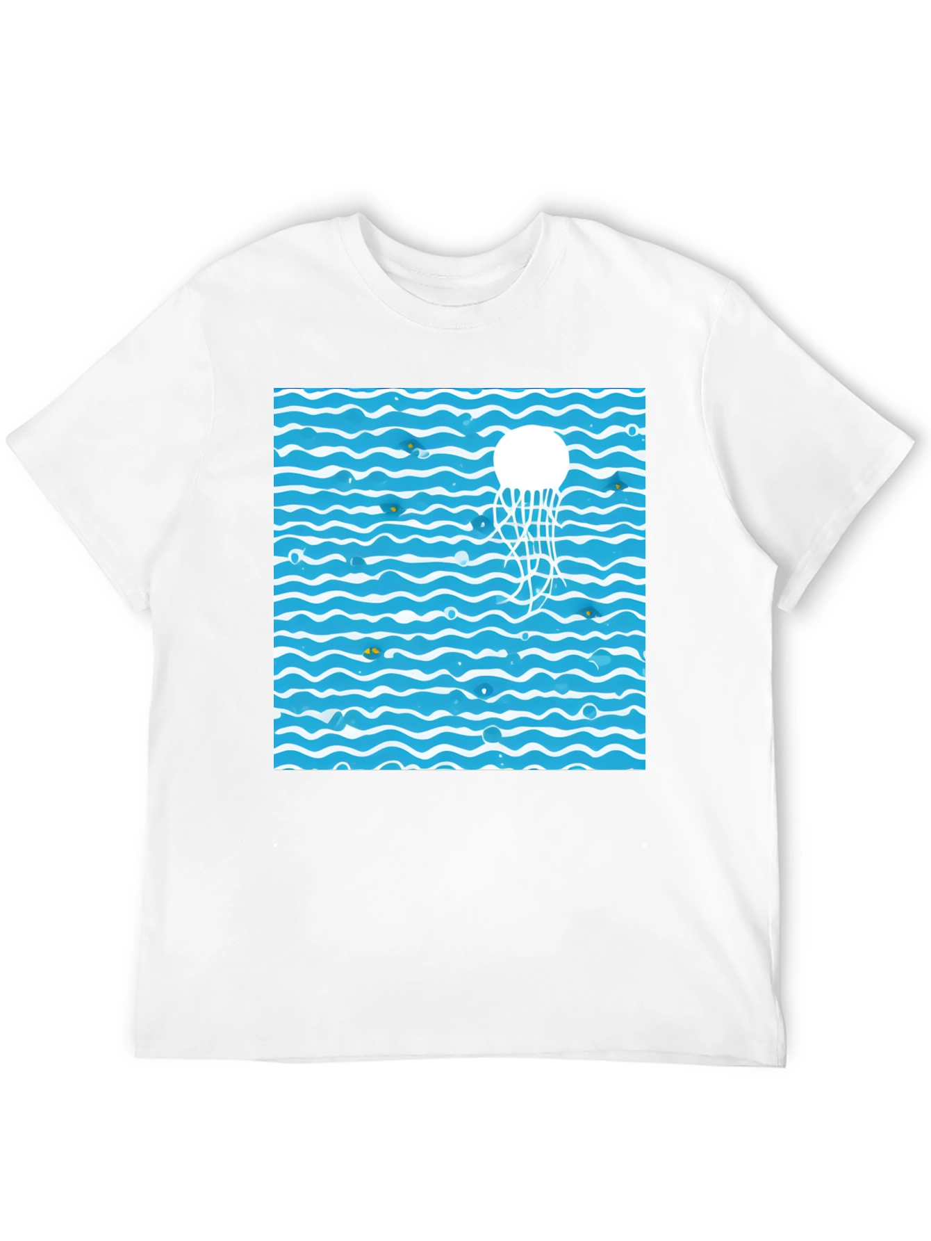 Jellyfish Waves Black T-Shirt