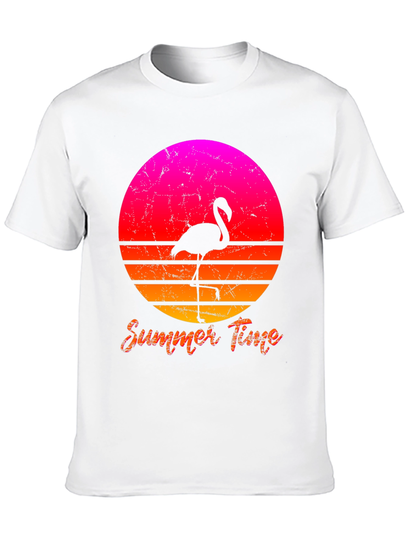 Summer Flamingo T-Shirt - Retro Sunset Design