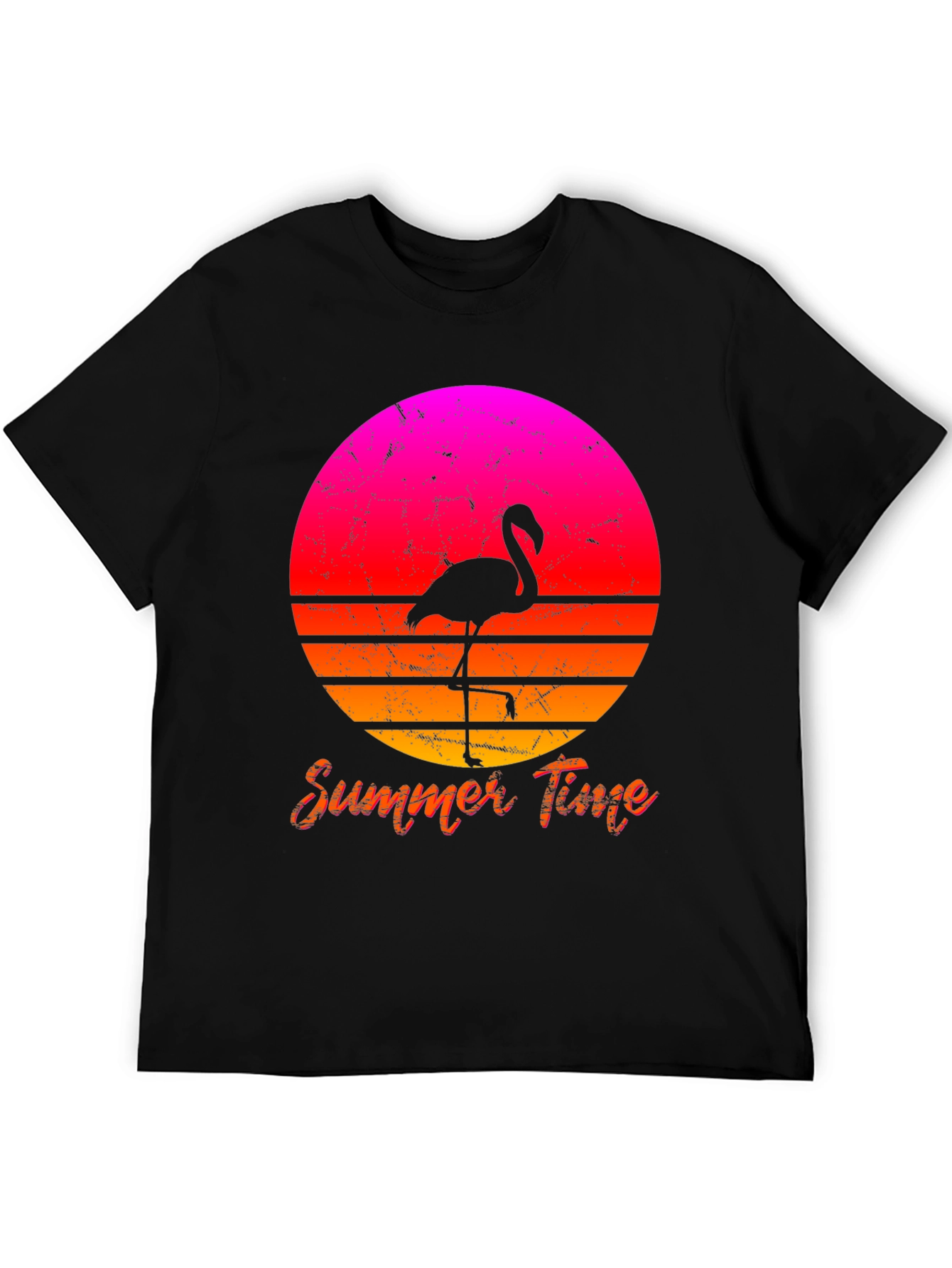 Summer Flamingo T-Shirt - Retro Sunset Design