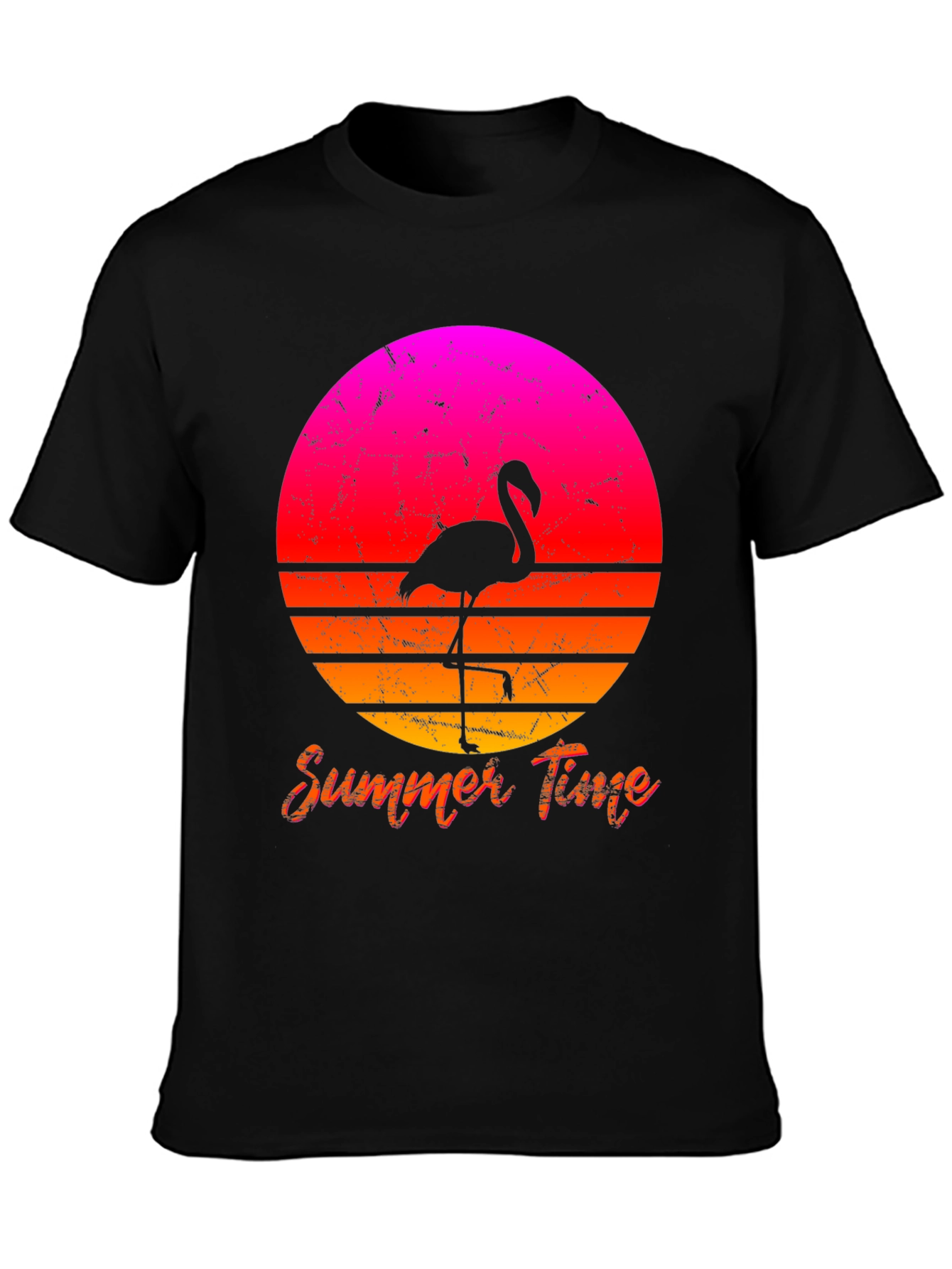 Summer Flamingo T-Shirt - Retro Sunset Design