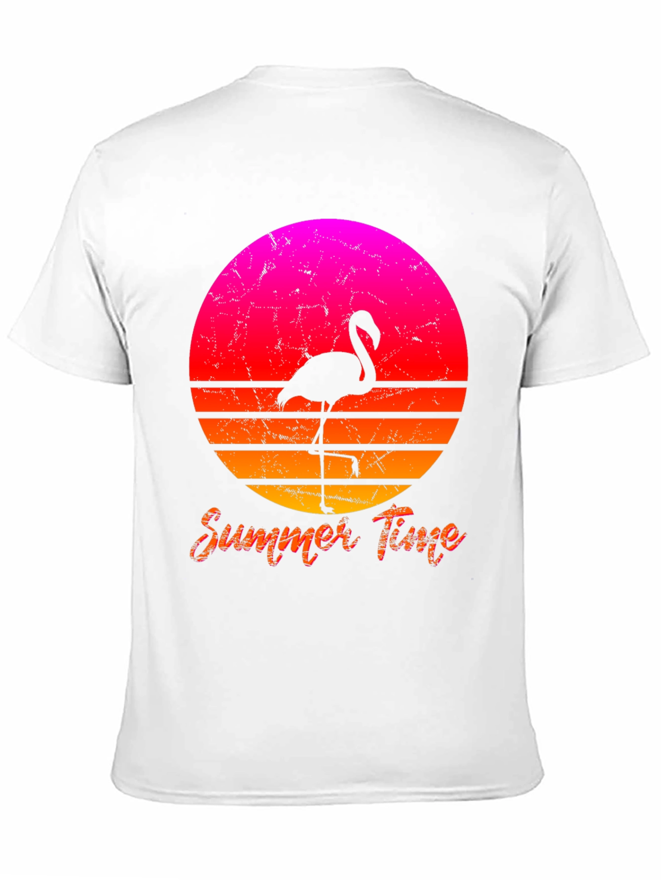 Summer Flamingo T-Shirt - Retro Sunset Design