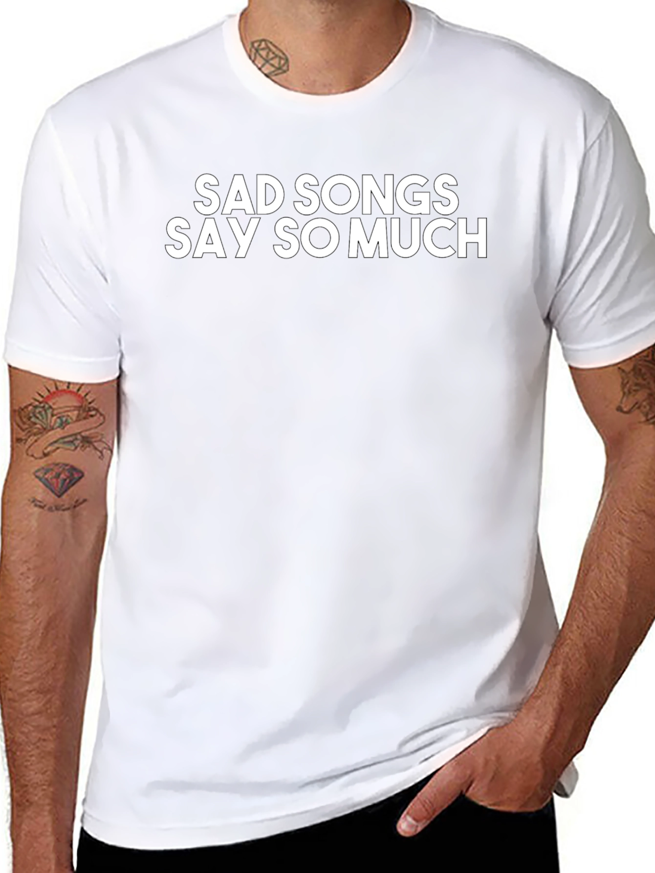 Sad Songs Say So Much Black T-Shirt