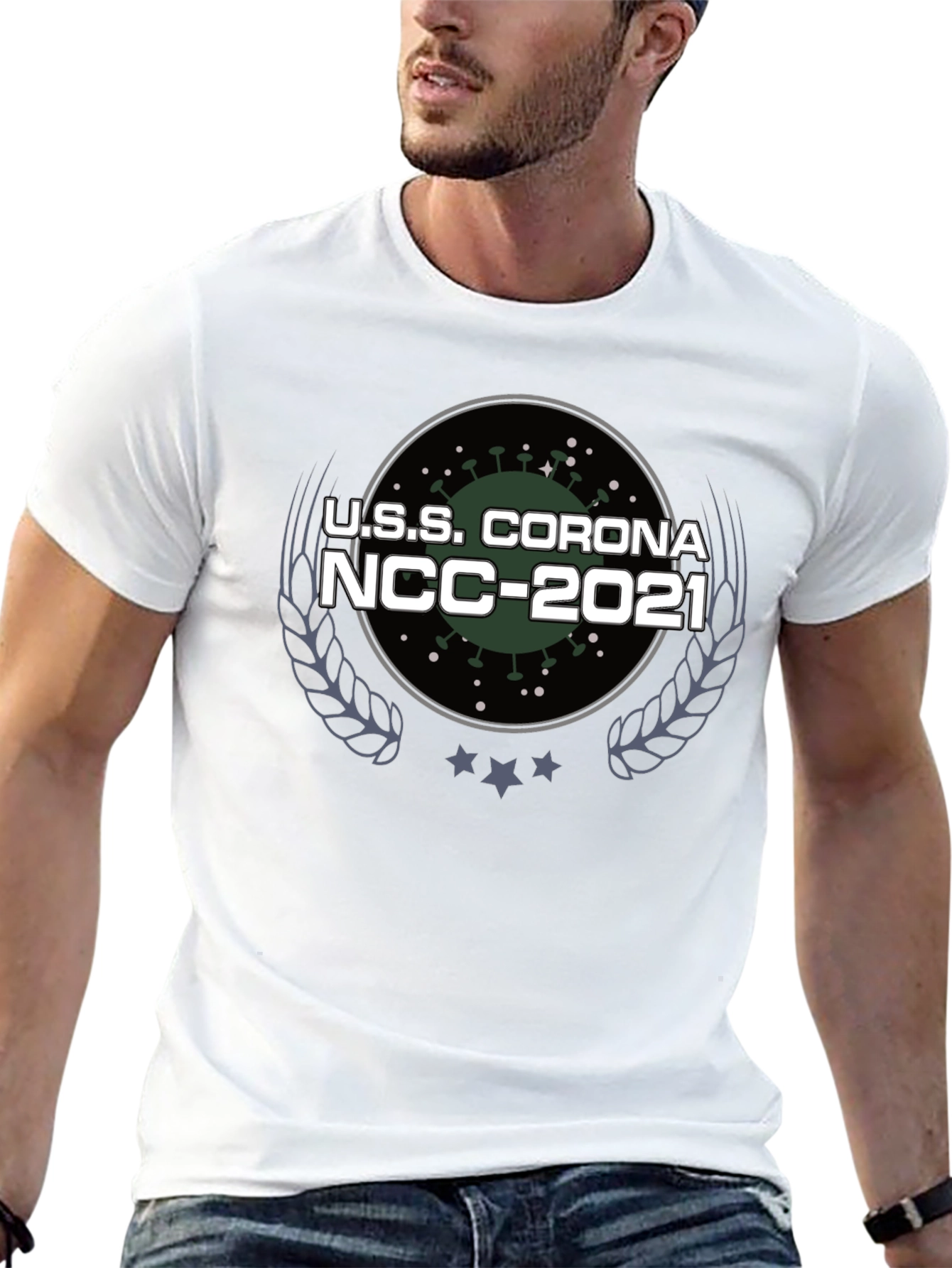 U.S.S. Corona NCC-2021 Black T-Shirt