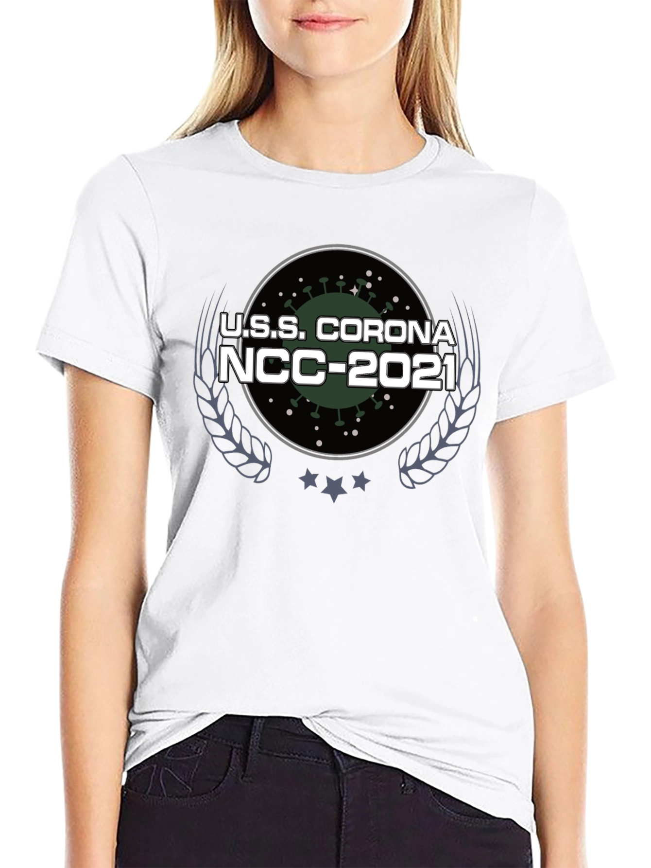 U.S.S. Corona NCC-2021 Black T-Shirt