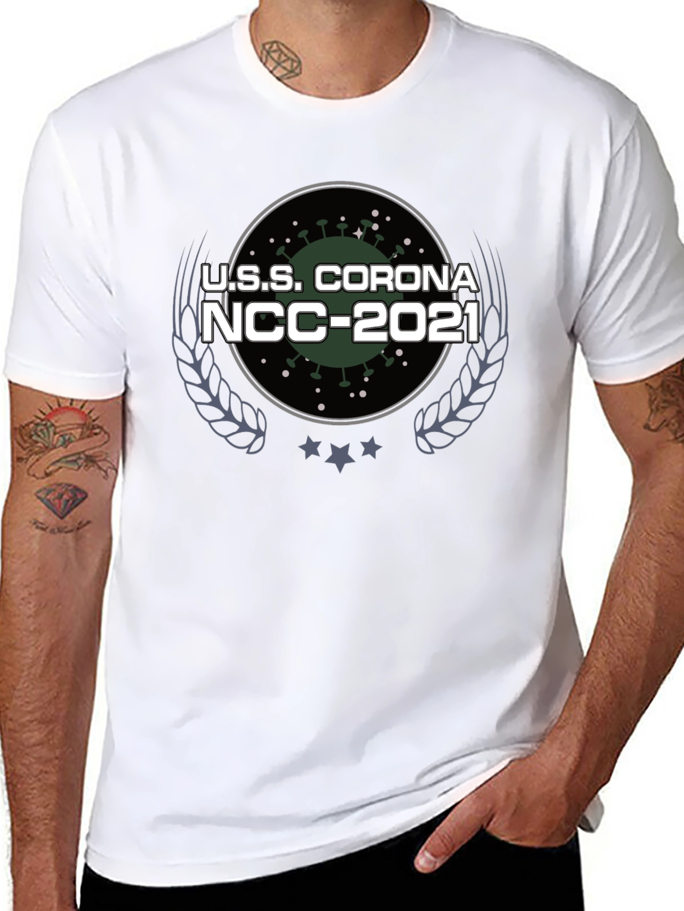 U.S.S. Corona NCC-2021 Black T-Shirt
