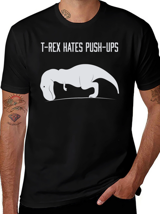 T-Rex Hates Push-Ups Graphic Tee