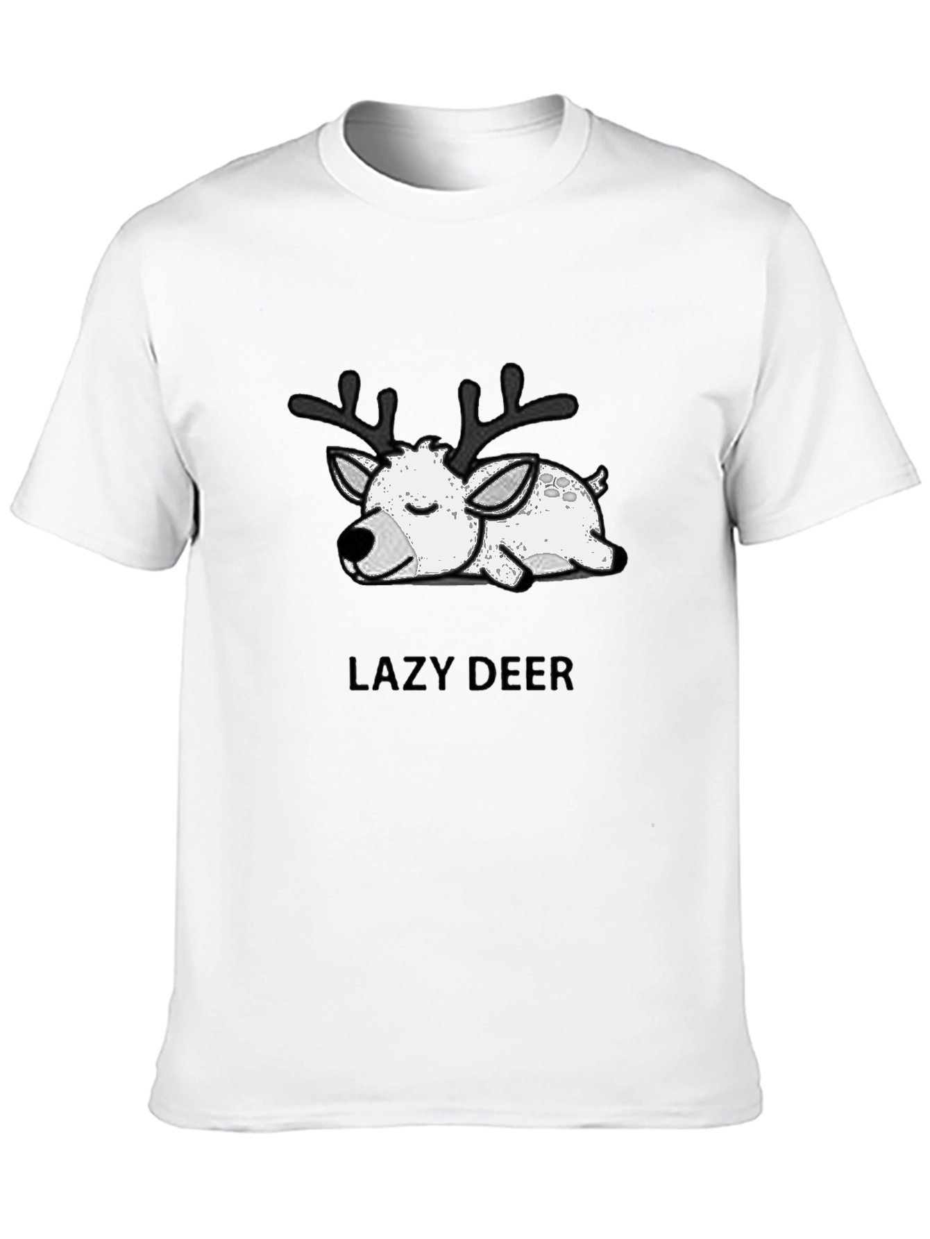 Lazy Deer Graphic T-Shirt - Soft Cotton Blend