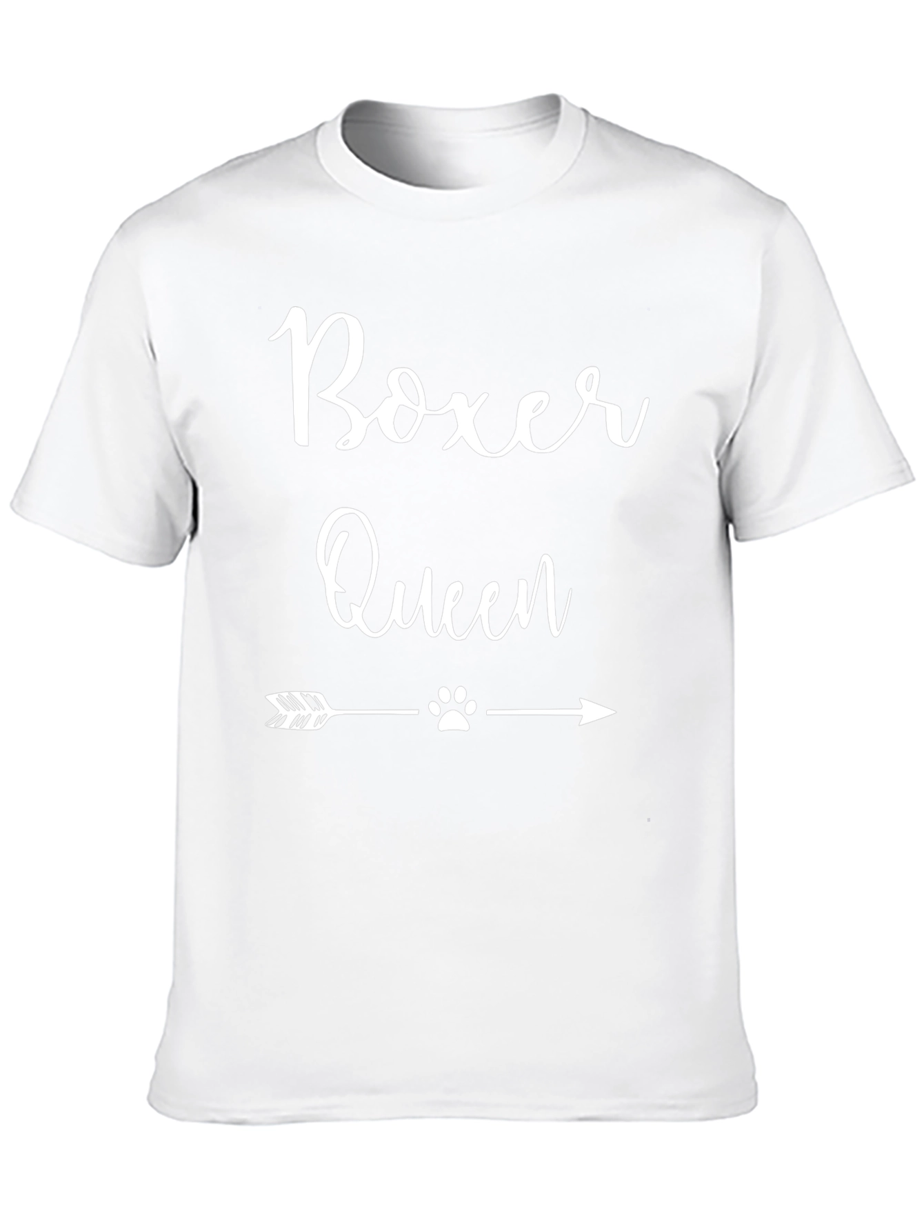 Boxer Queen Graphic Tee - Black Crewneck