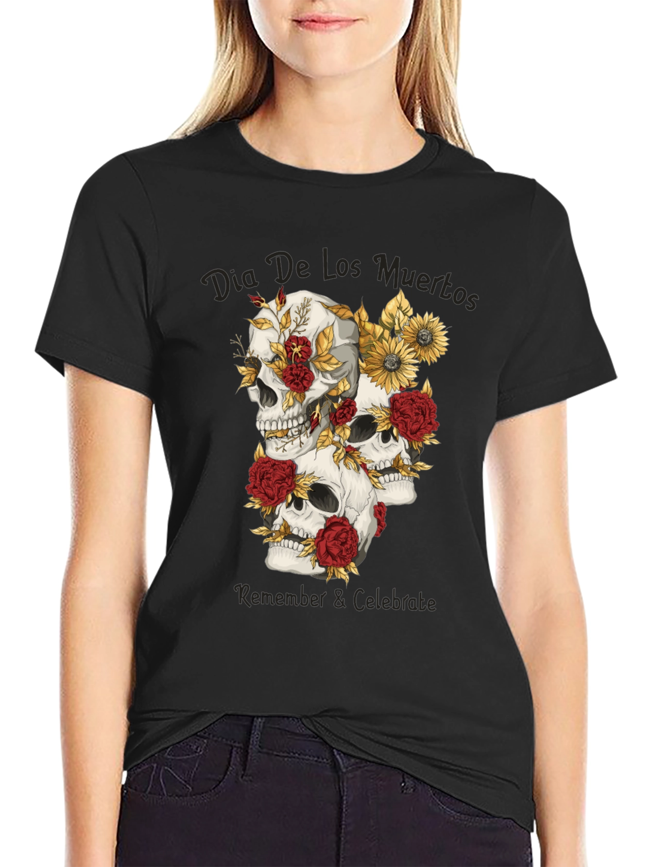 Dia De Los Muertos Skull T-Shirt