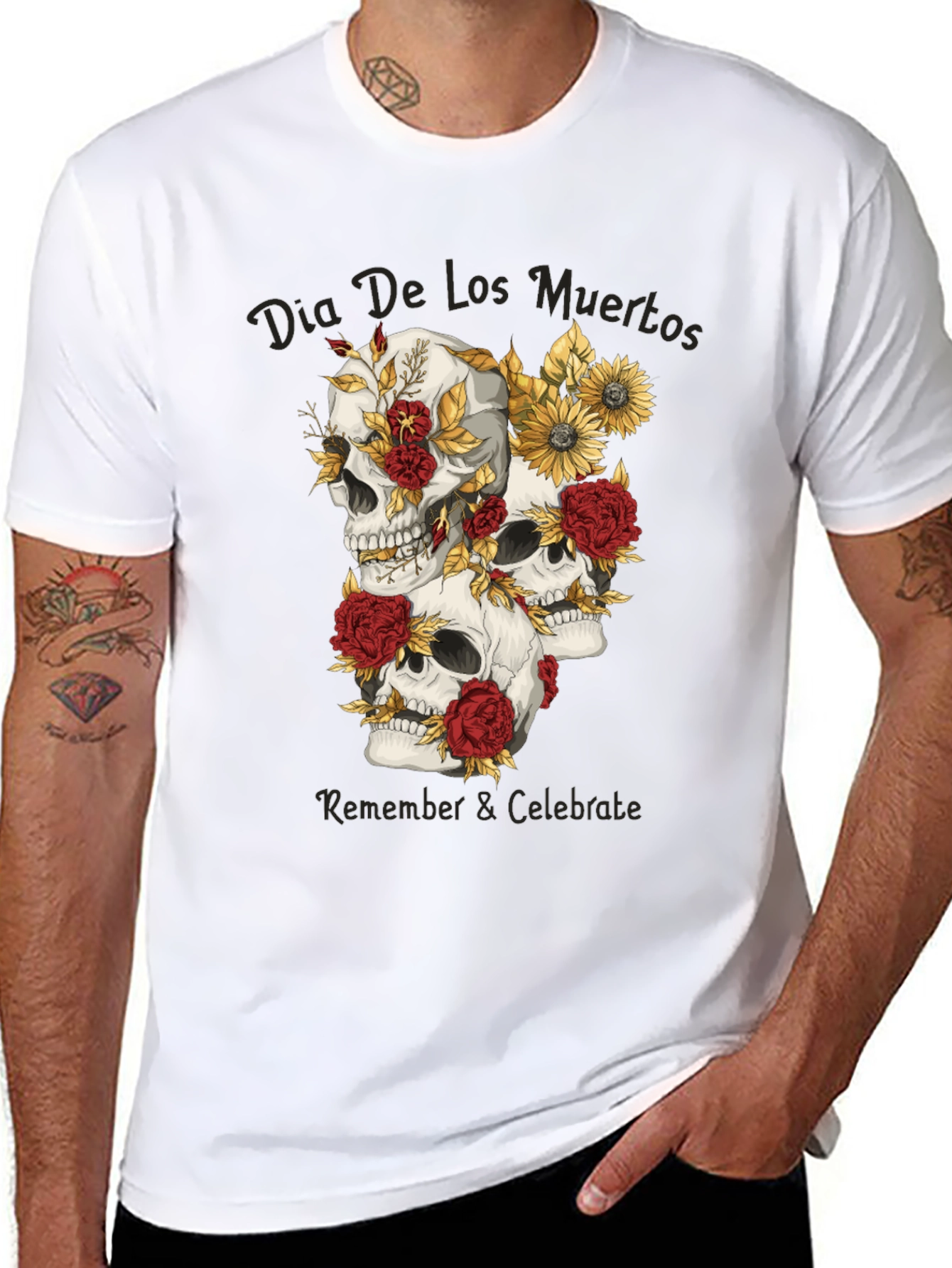 Dia De Los Muertos Skull T-Shirt