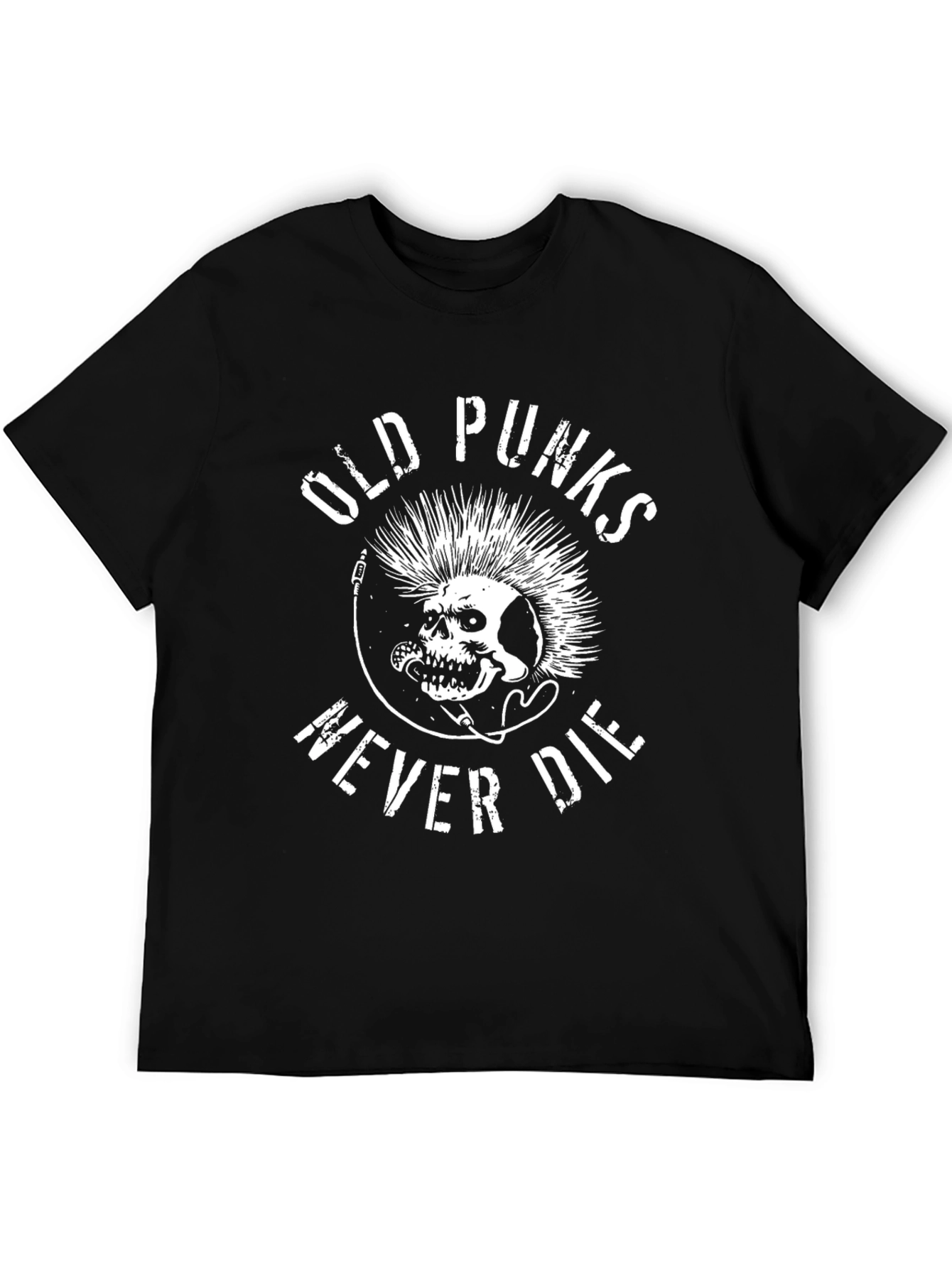 Old Punks Never Die Graphic Tee - Black