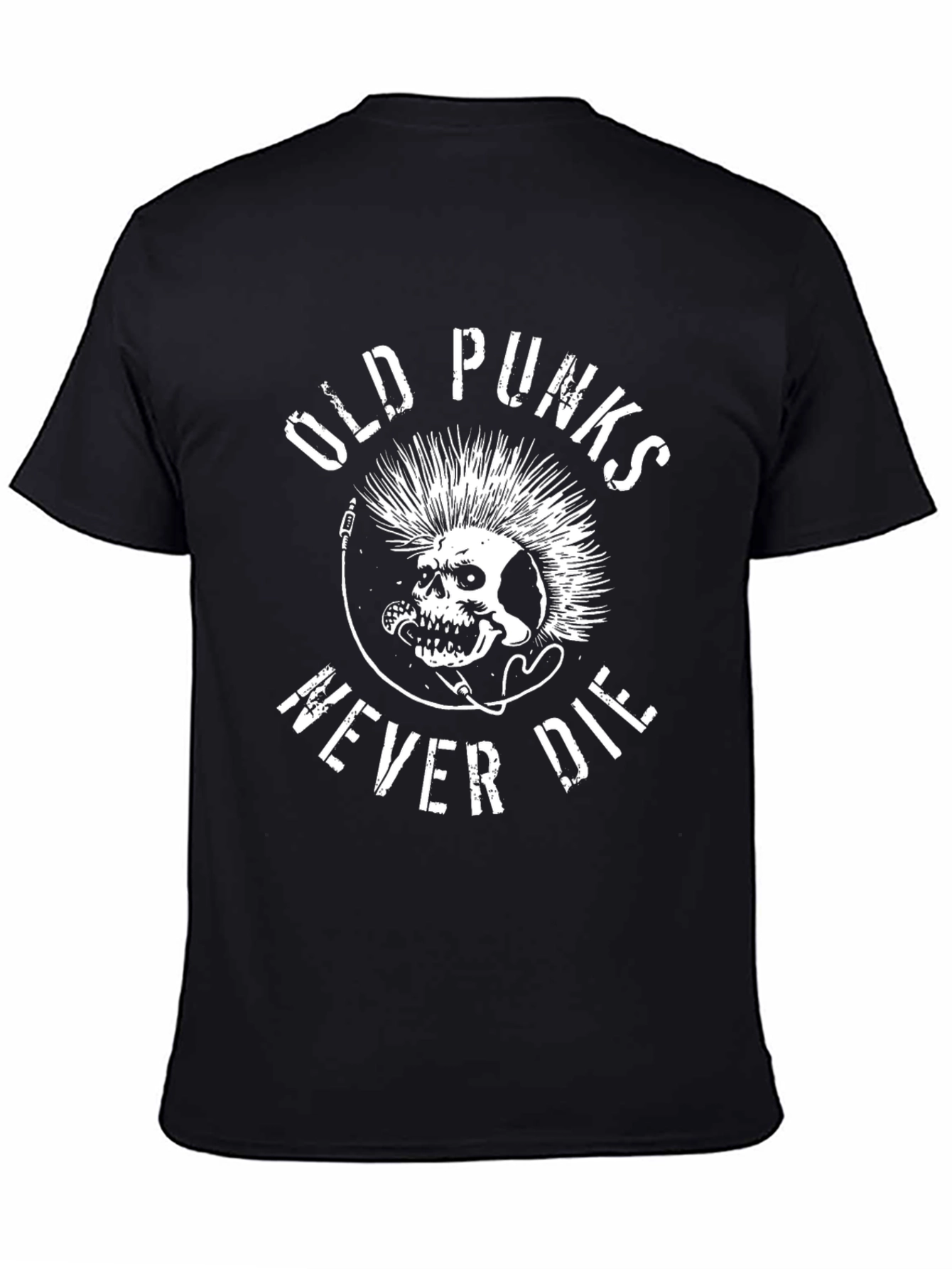 Old Punks Never Die Graphic Tee - Black