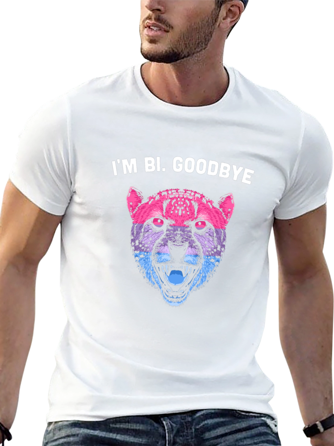 Im Bi. Goodbye - Bi Pride Cheetah T-Shirt