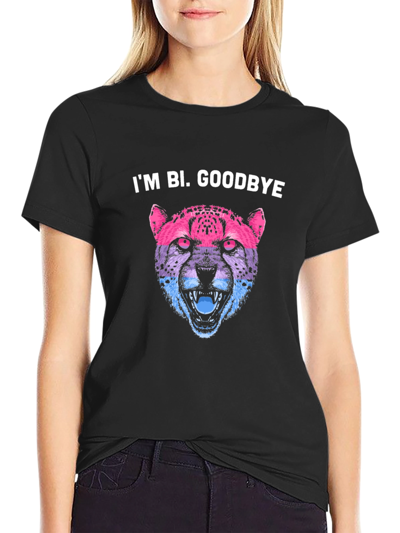 Im Bi. Goodbye - Bi Pride Cheetah T-Shirt