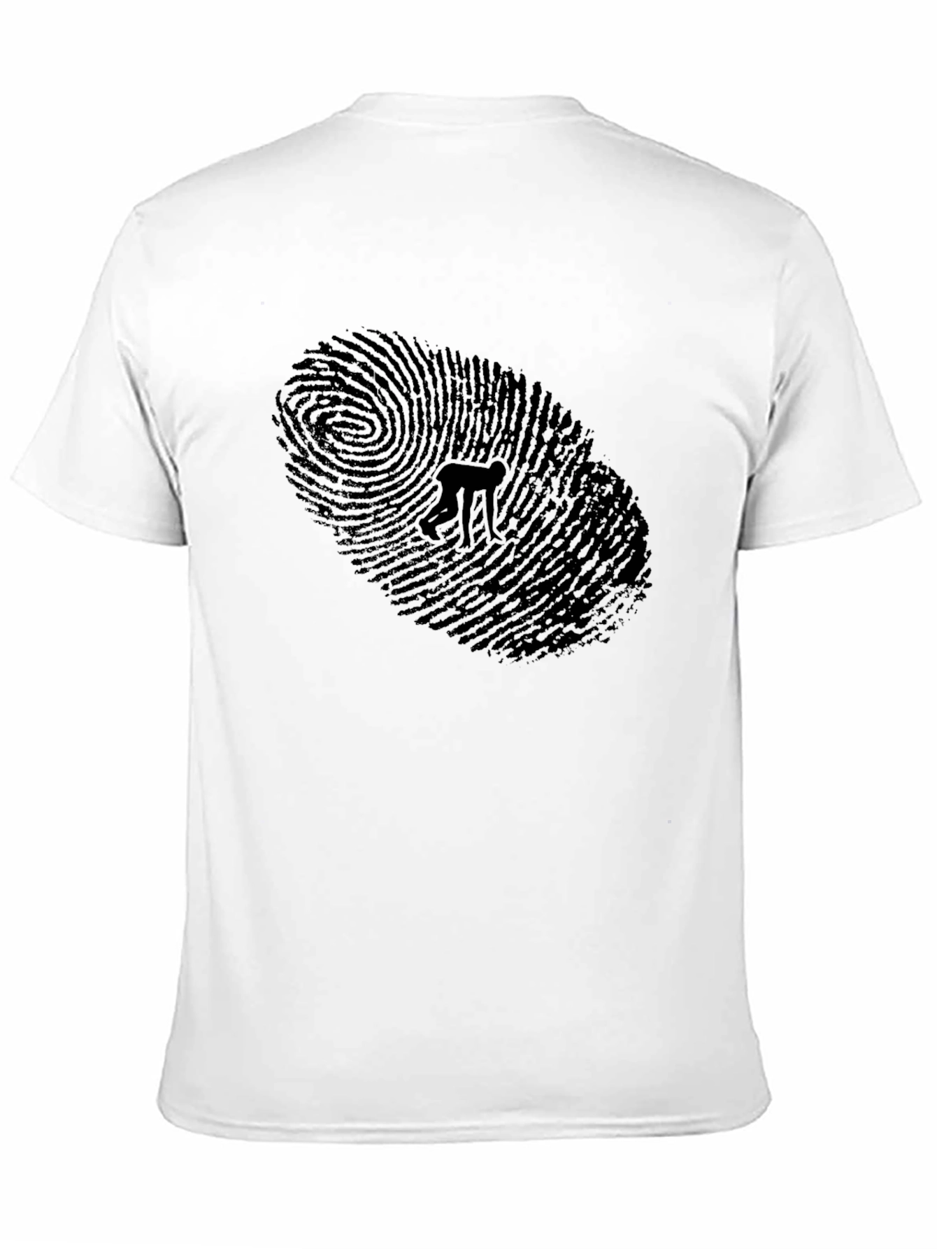 Unique Fingerprint Graphic T-Shirt - Mens Black Tee
