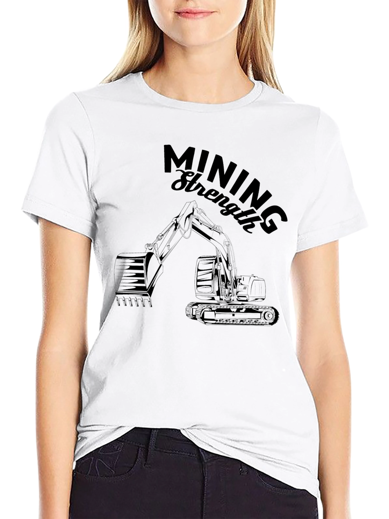 Mining Strength Black Graphic Tee