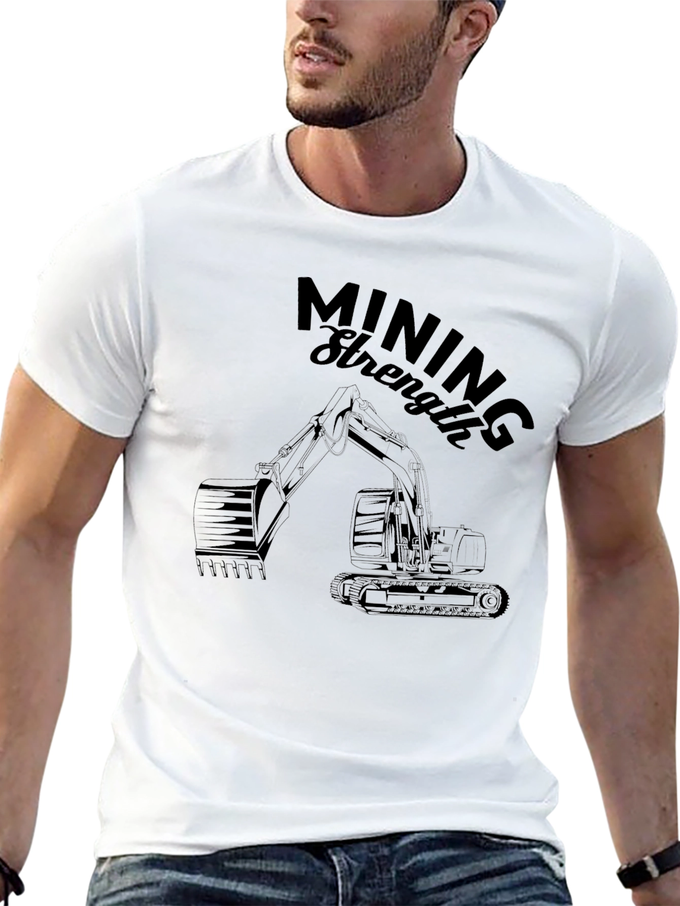 Mining Strength Black Graphic Tee