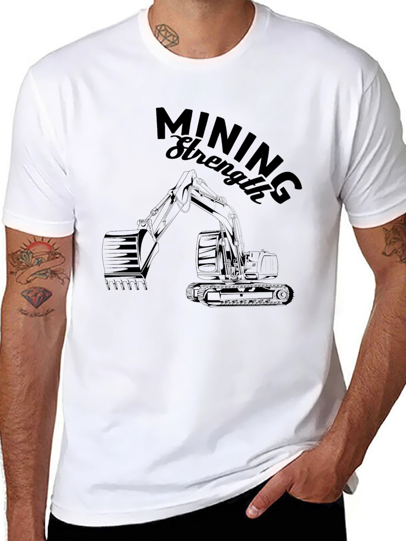 Mining Strength Black Graphic Tee