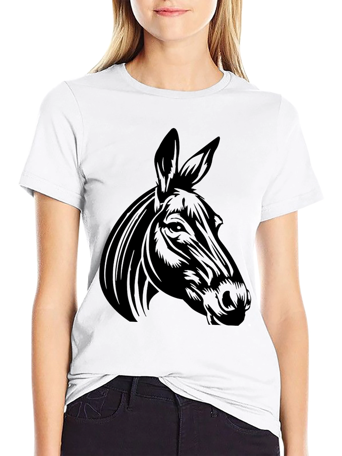 Donkey Graphic T-Shirt - Black Cotton Tee