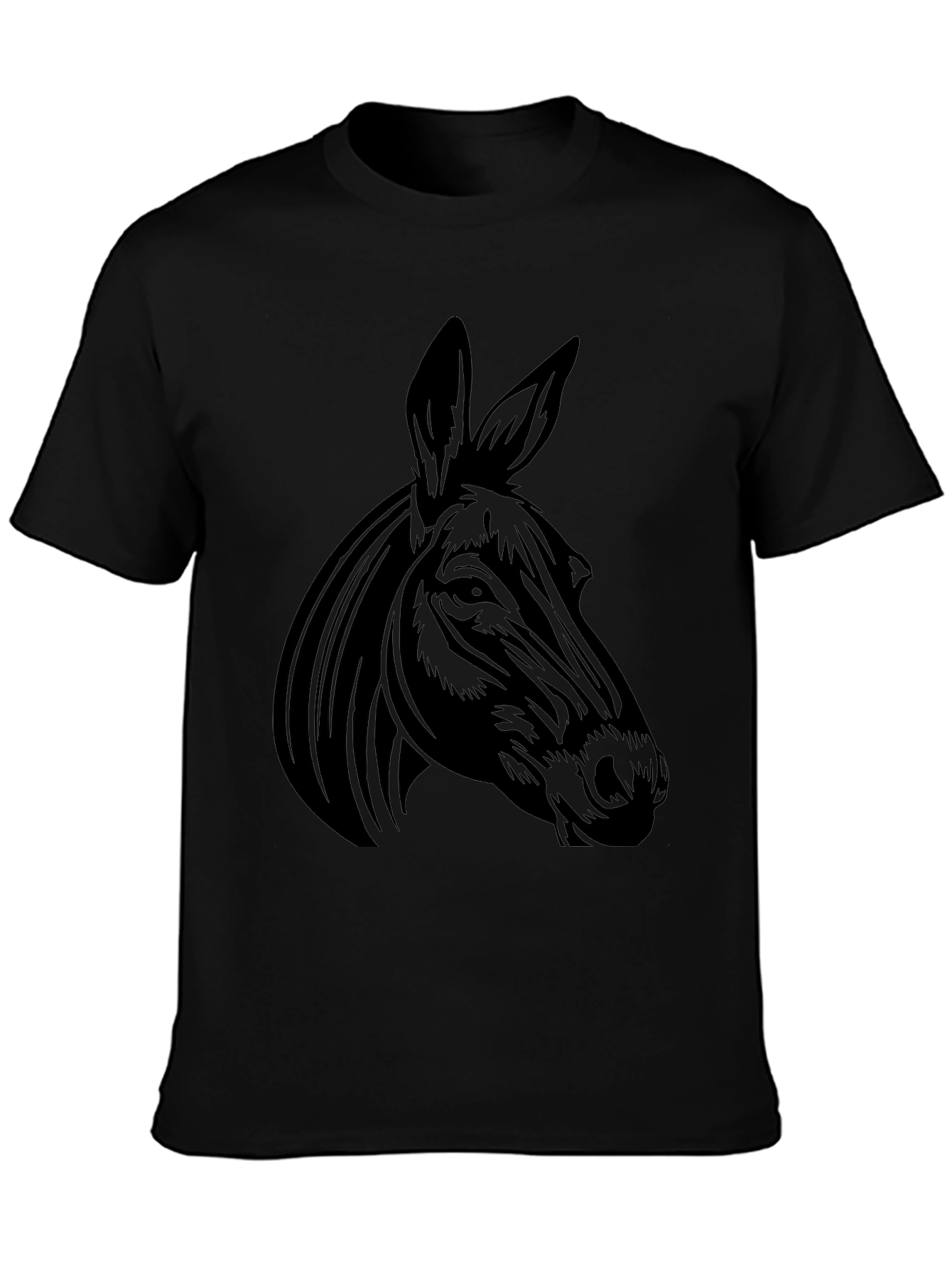 Donkey Graphic T-Shirt - Black Cotton Tee