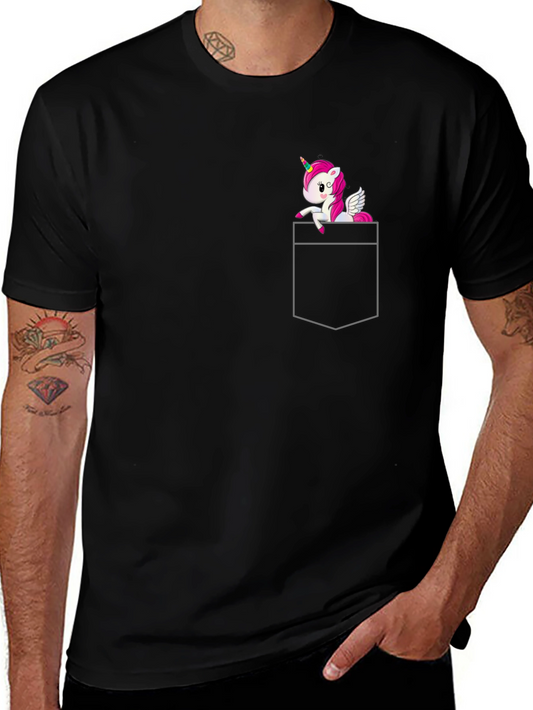 Unicorn Pocket Tee - Magical Graphic T-Shirt