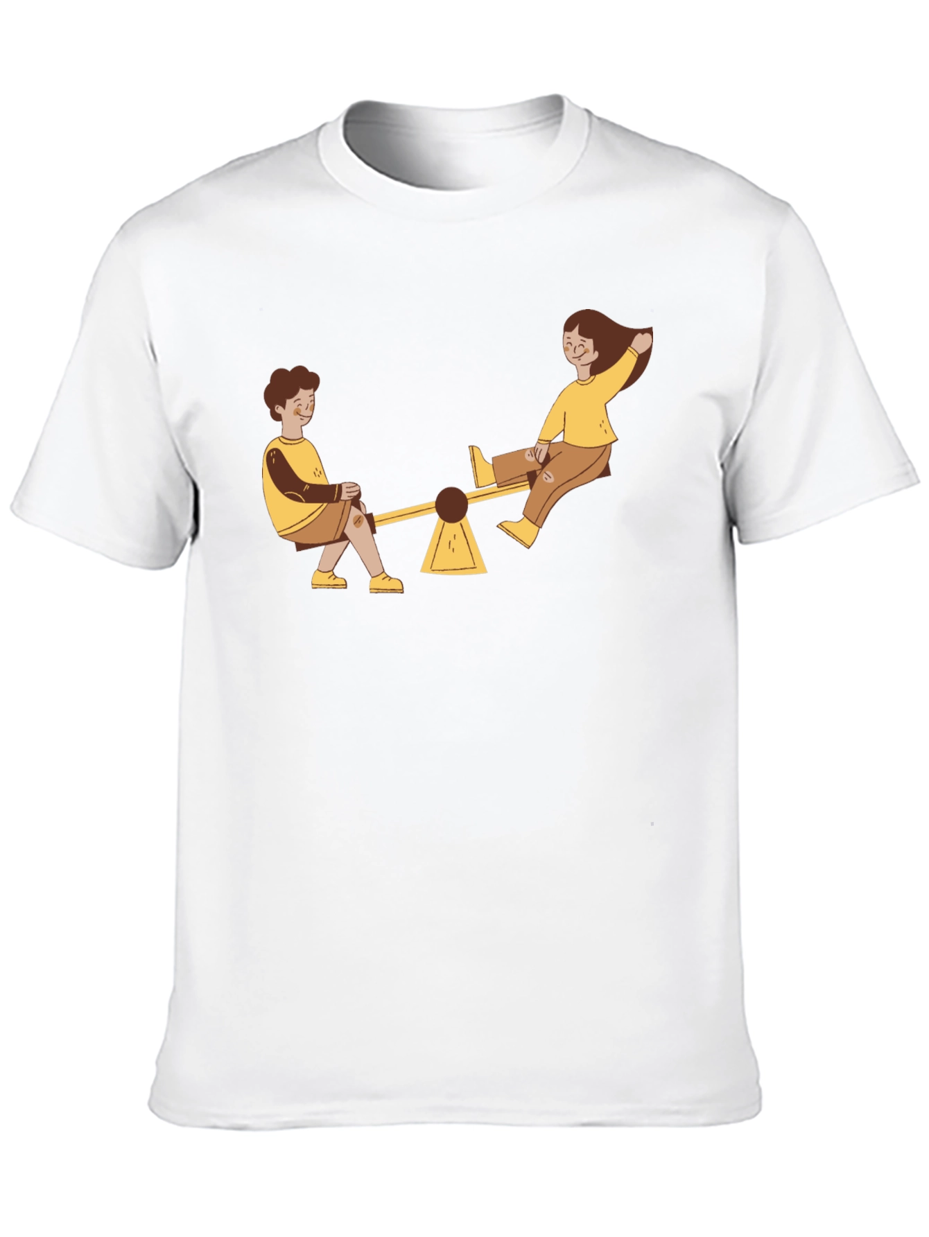 Seesaw Graphic Tee - Black Cotton T-Shirt