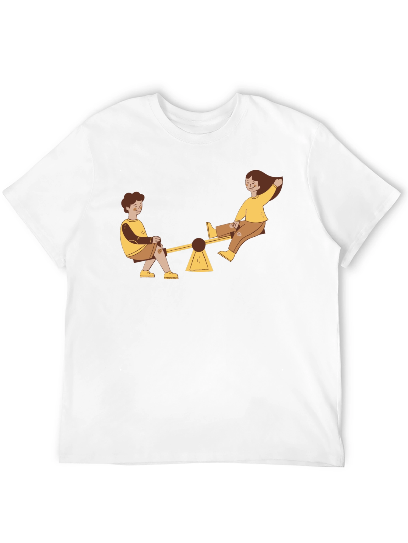 Seesaw Graphic Tee - Black Cotton T-Shirt