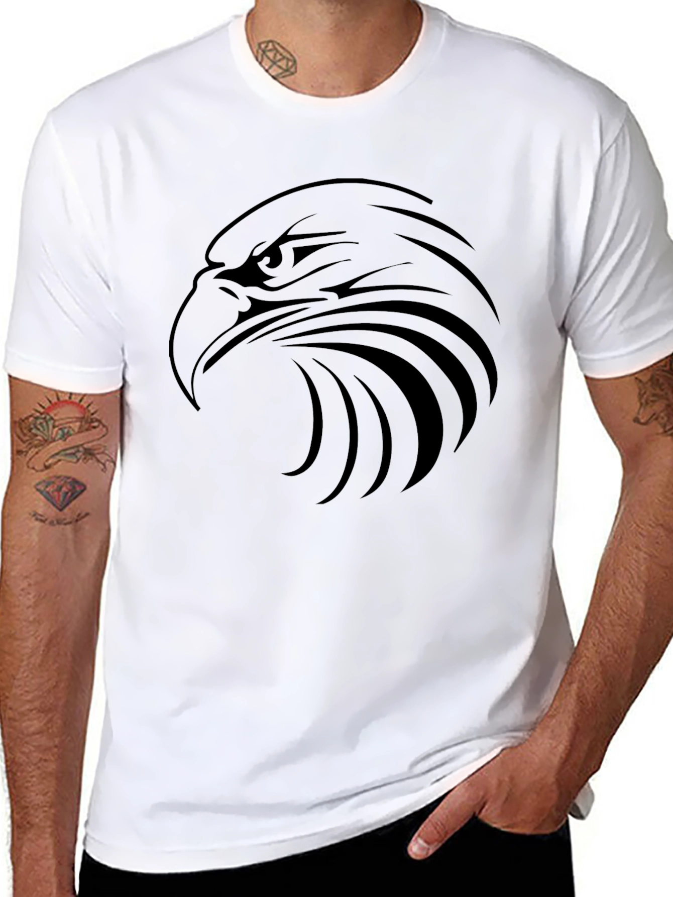 Bold Eagle Graphic Black T-Shirt