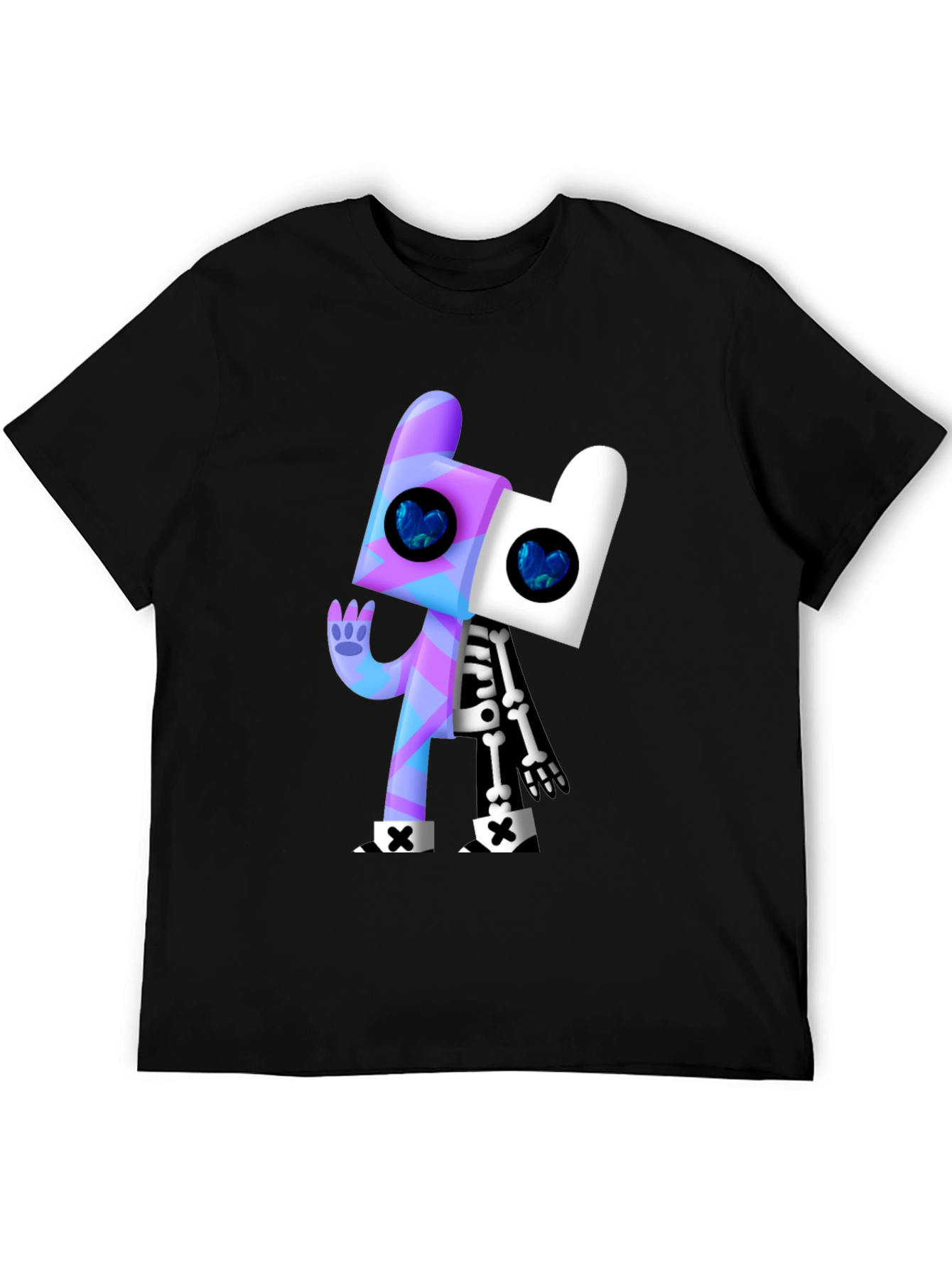 Cartoon Character Graphic Black T-Shirt