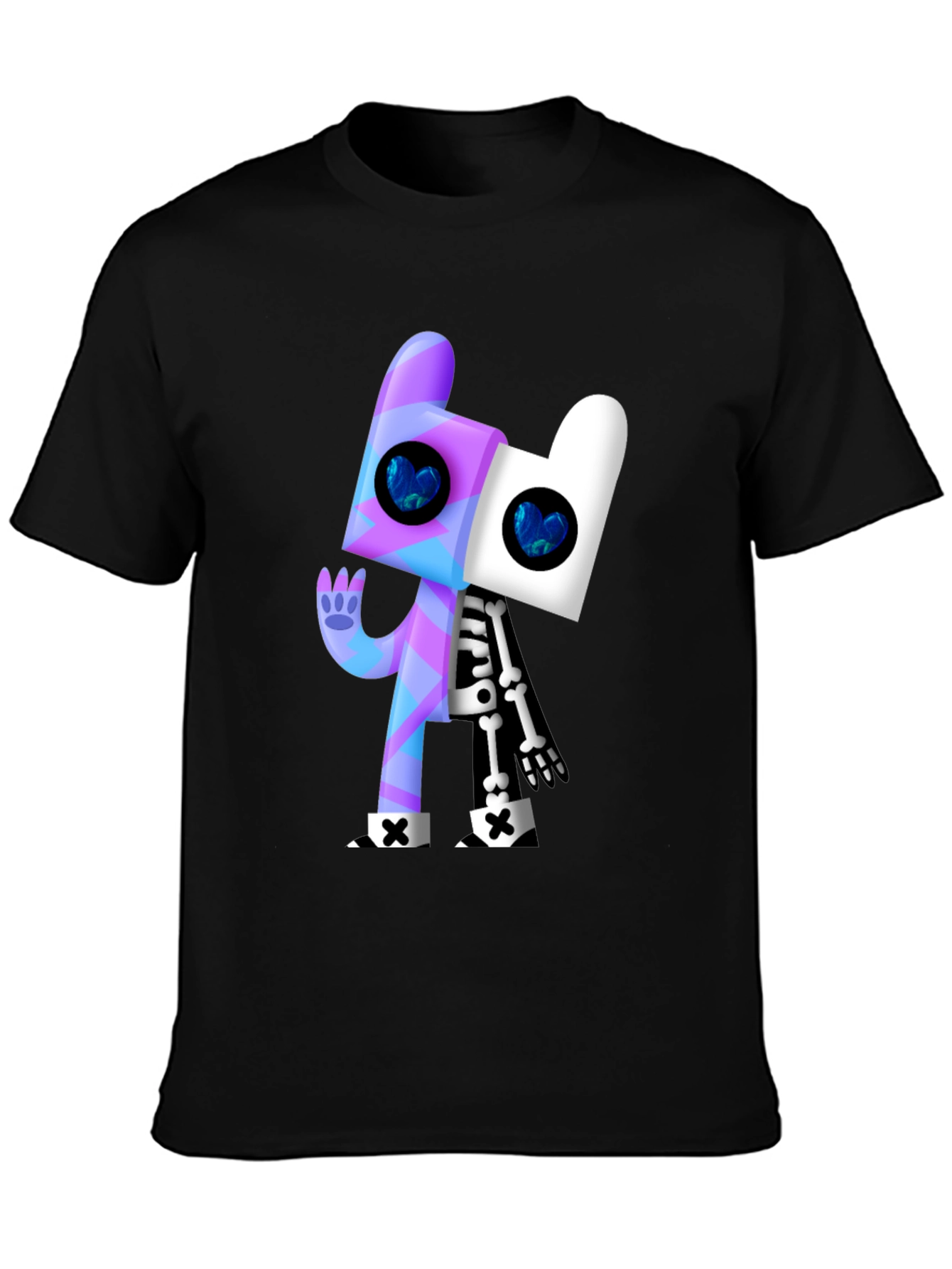Cartoon Character Graphic Black T-Shirt