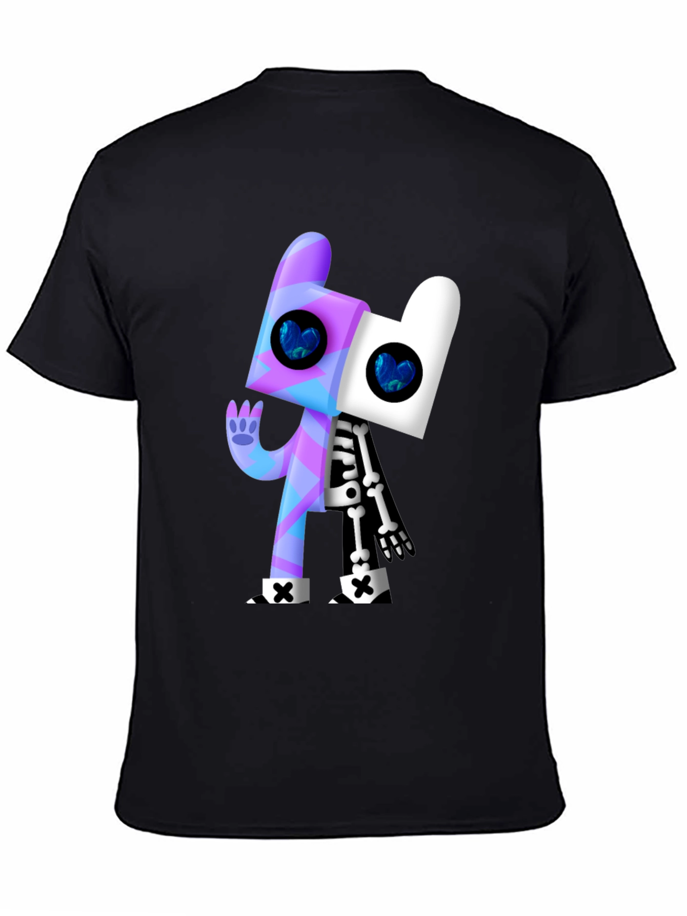 Cartoon Character Graphic Black T-Shirt