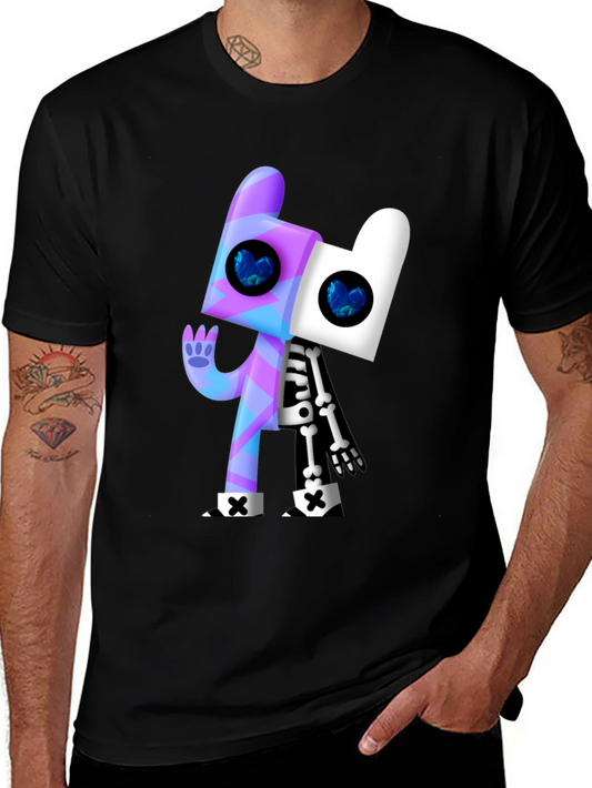 Cartoon Character Graphic Black T-Shirt
