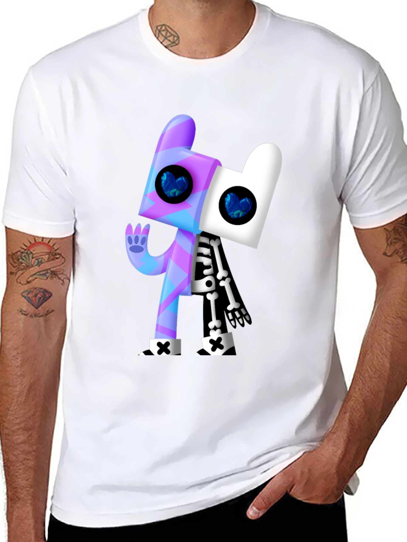 Cartoon Character Graphic Black T-Shirt