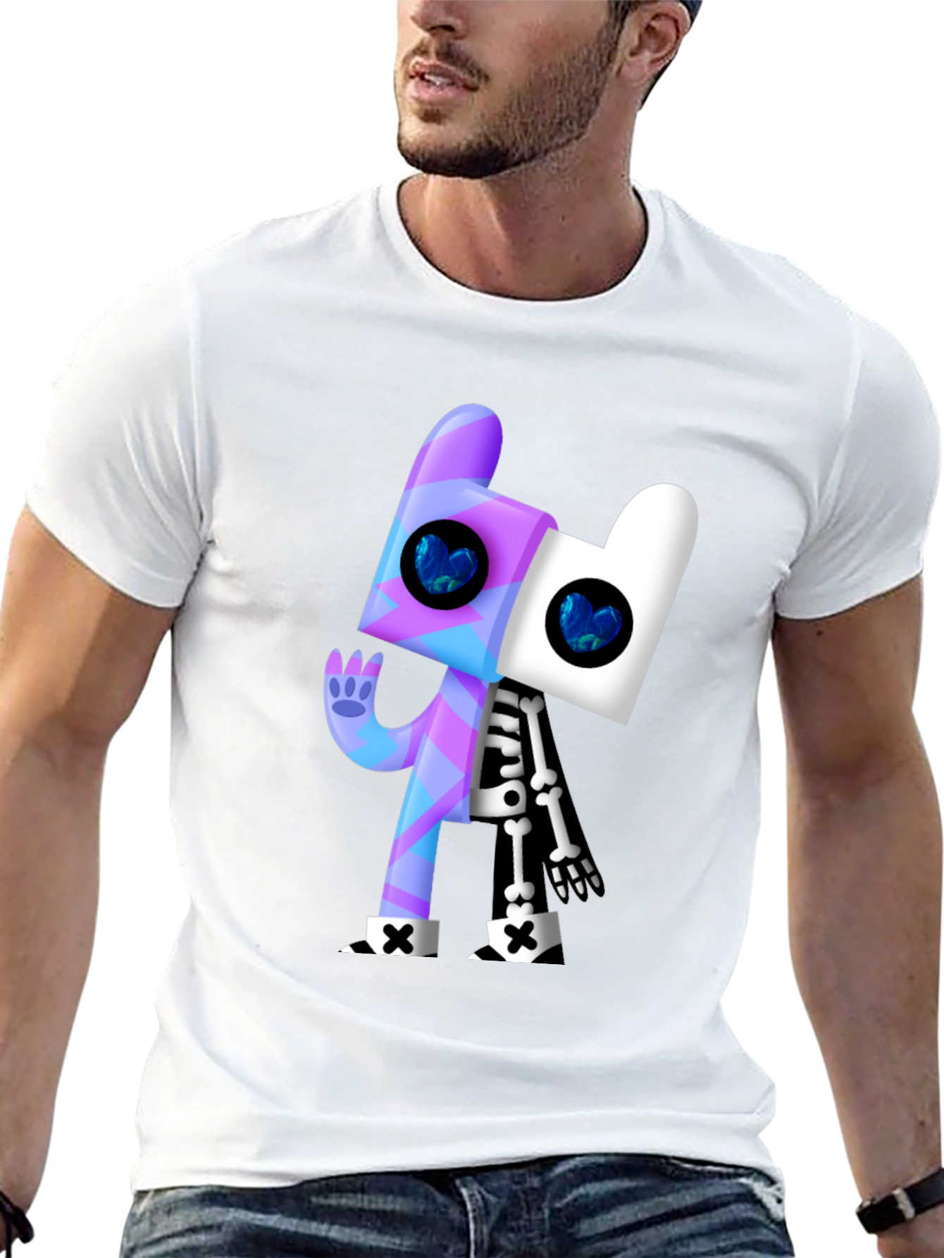Cartoon Character Graphic Black T-Shirt