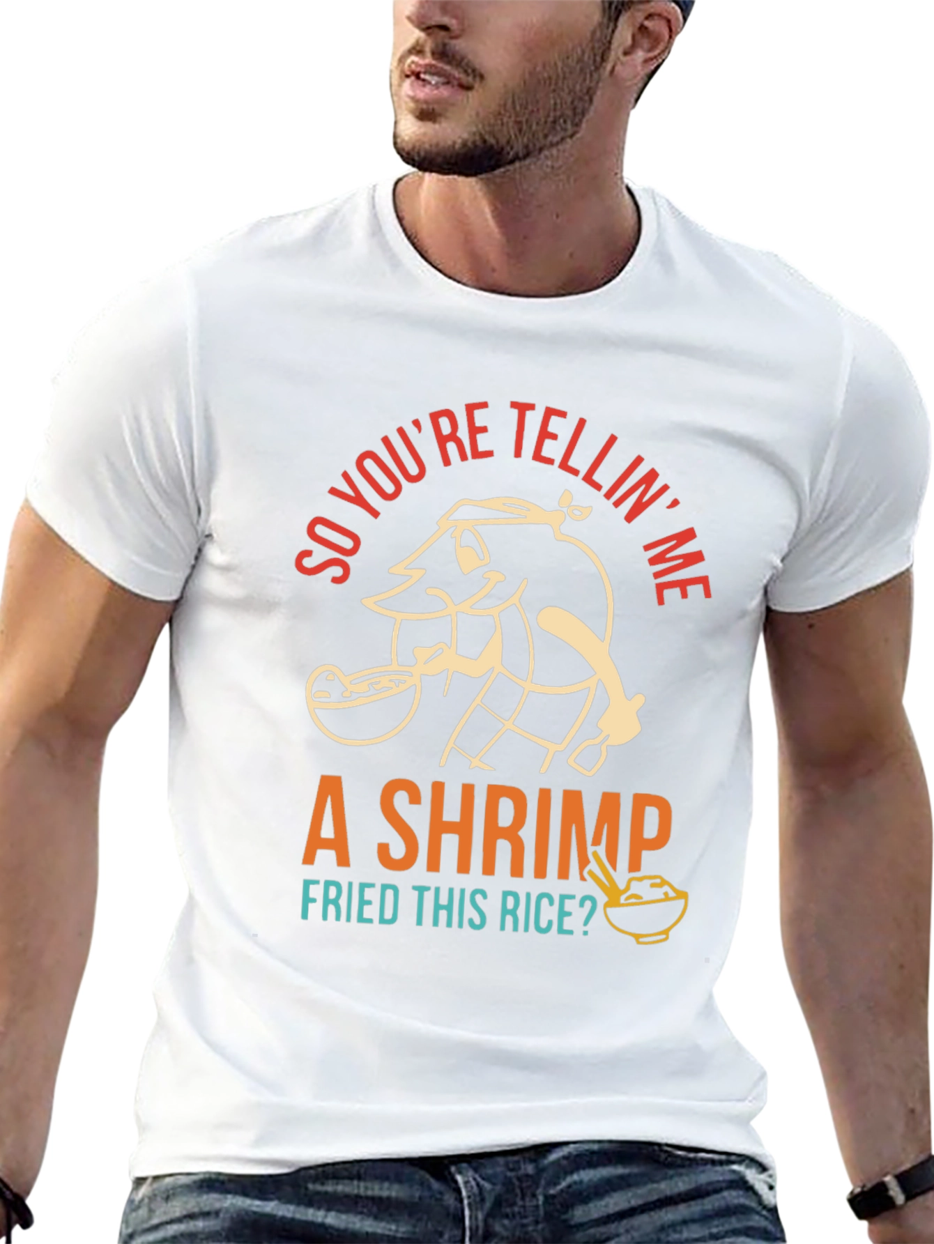 Shrimp Fried Rice T-Shirt - Funny Foodie Tee