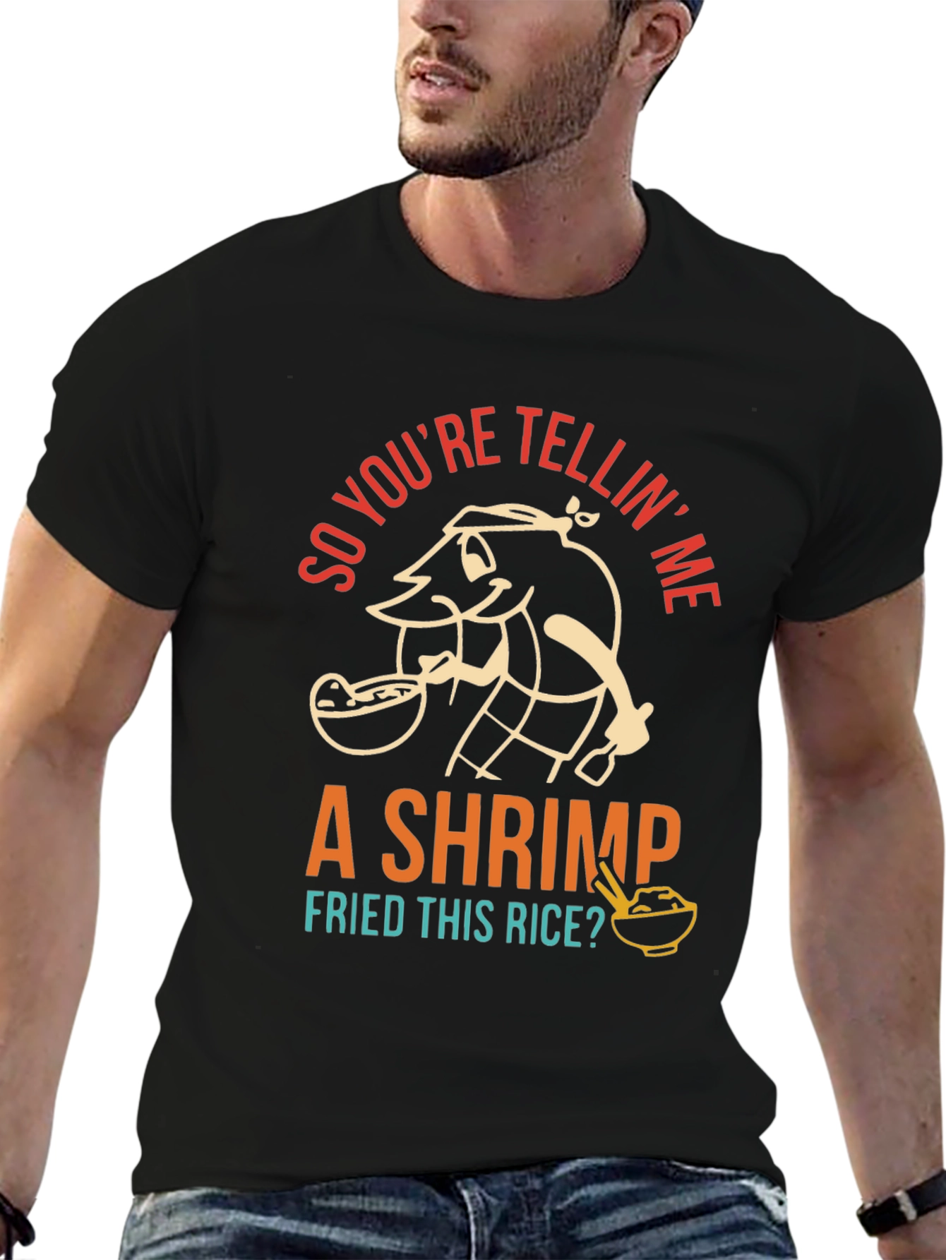 Shrimp Fried Rice T-Shirt - Funny Foodie Tee