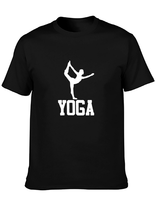Yoga Pose Graphic T-Shirt - Black