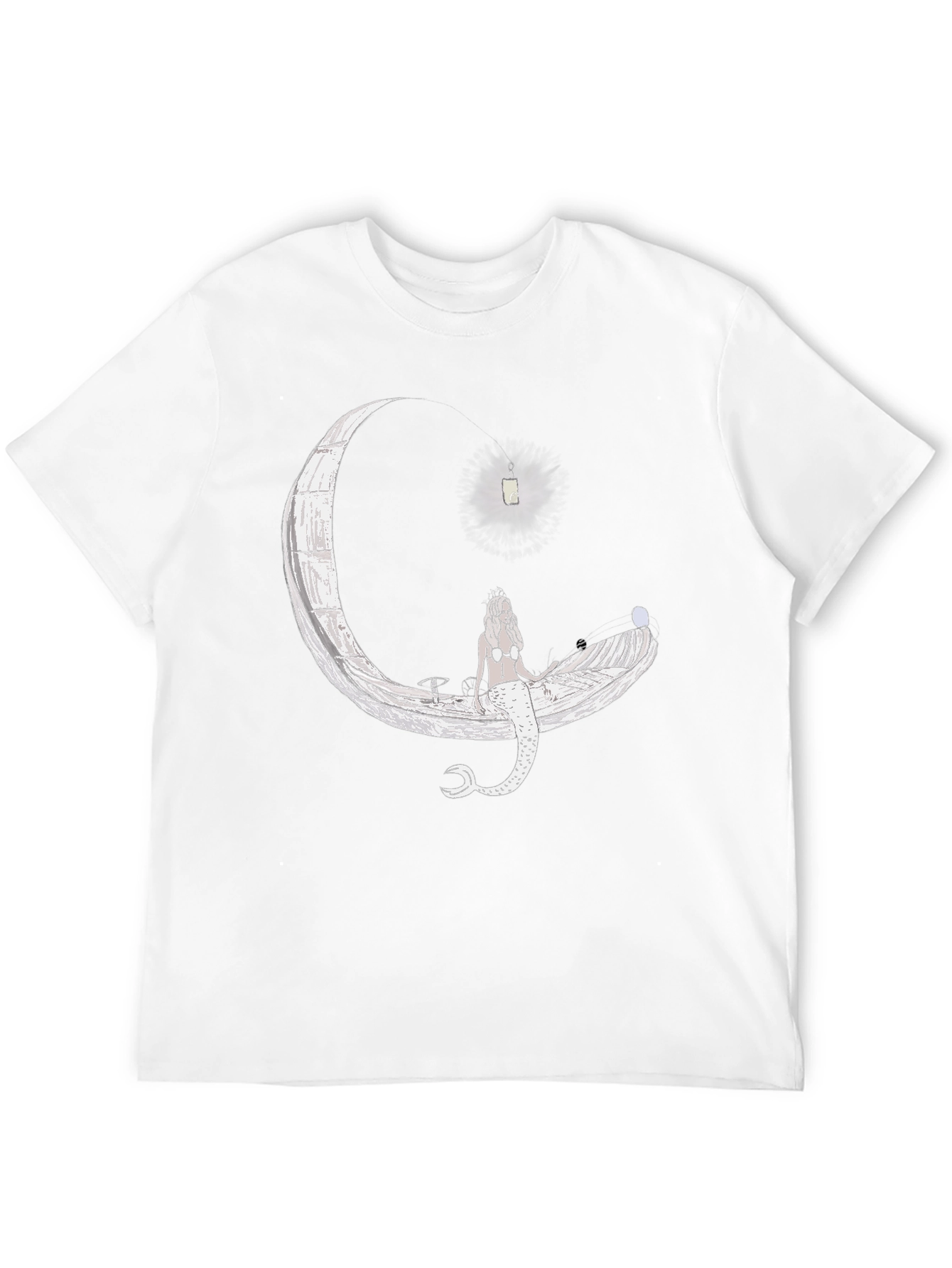 Mermaid Moon Graphic T-Shirt - Black
