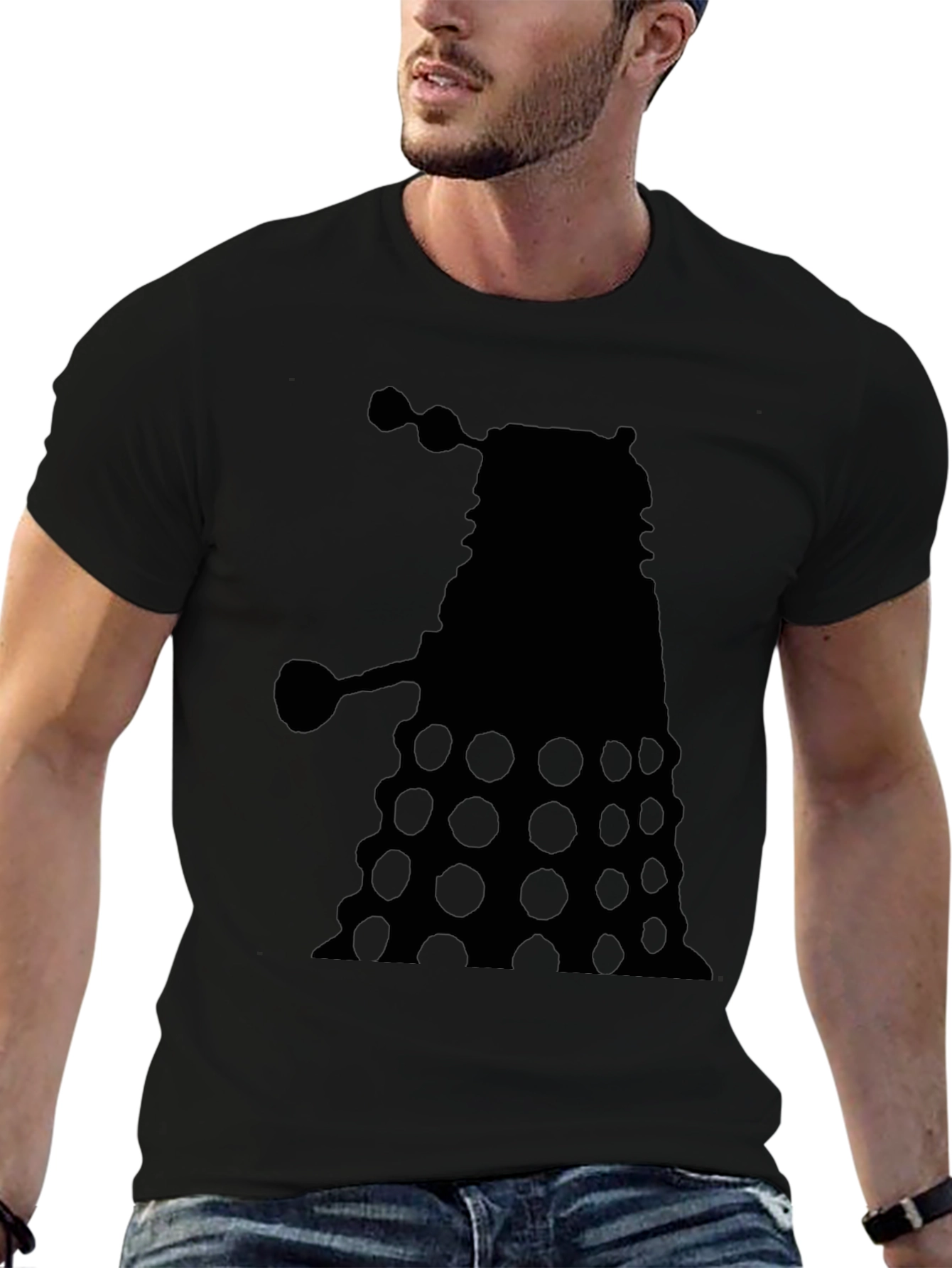 Dalek Silhouette Black T-Shirt