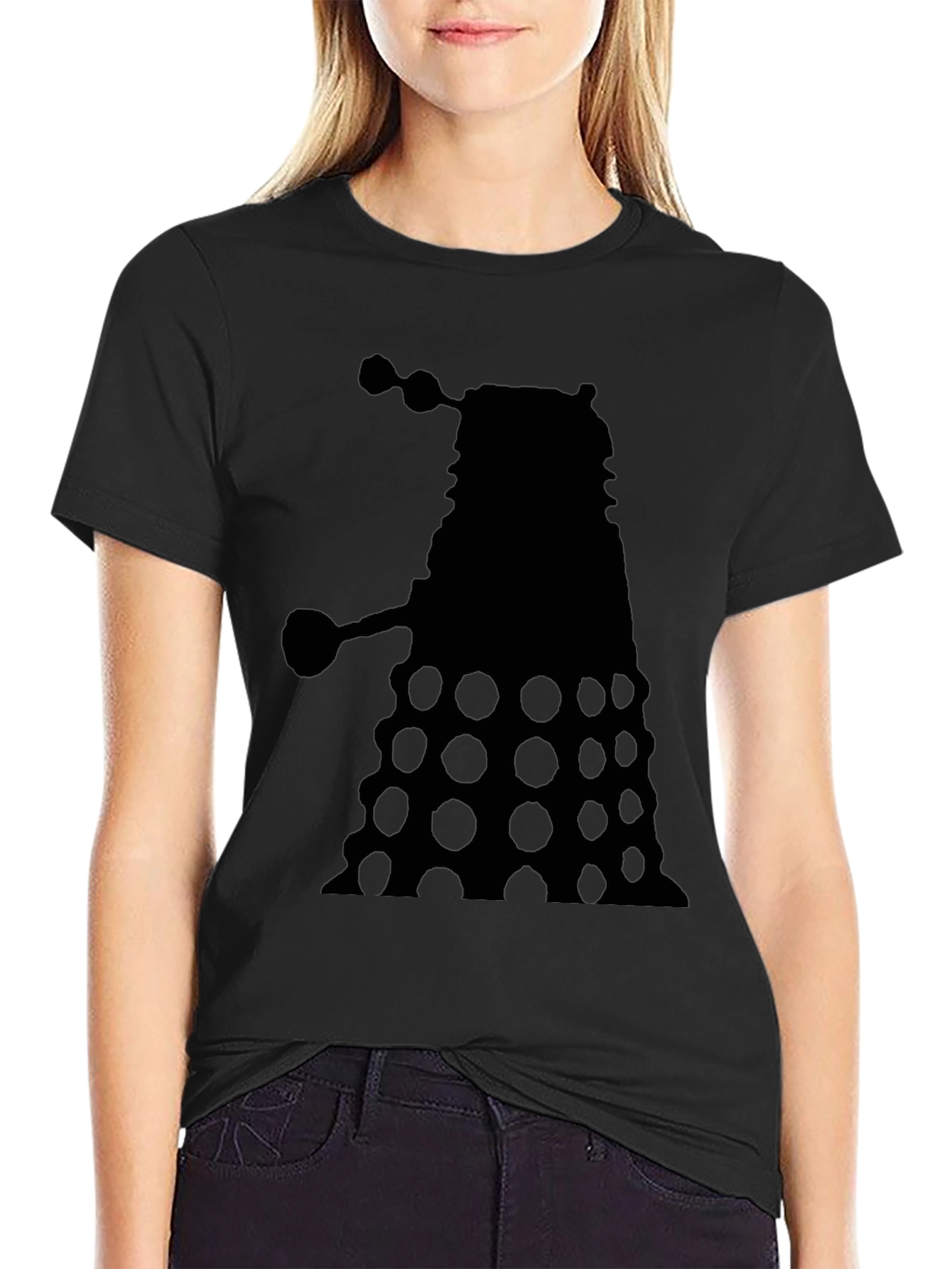 Dalek Silhouette Black T-Shirt