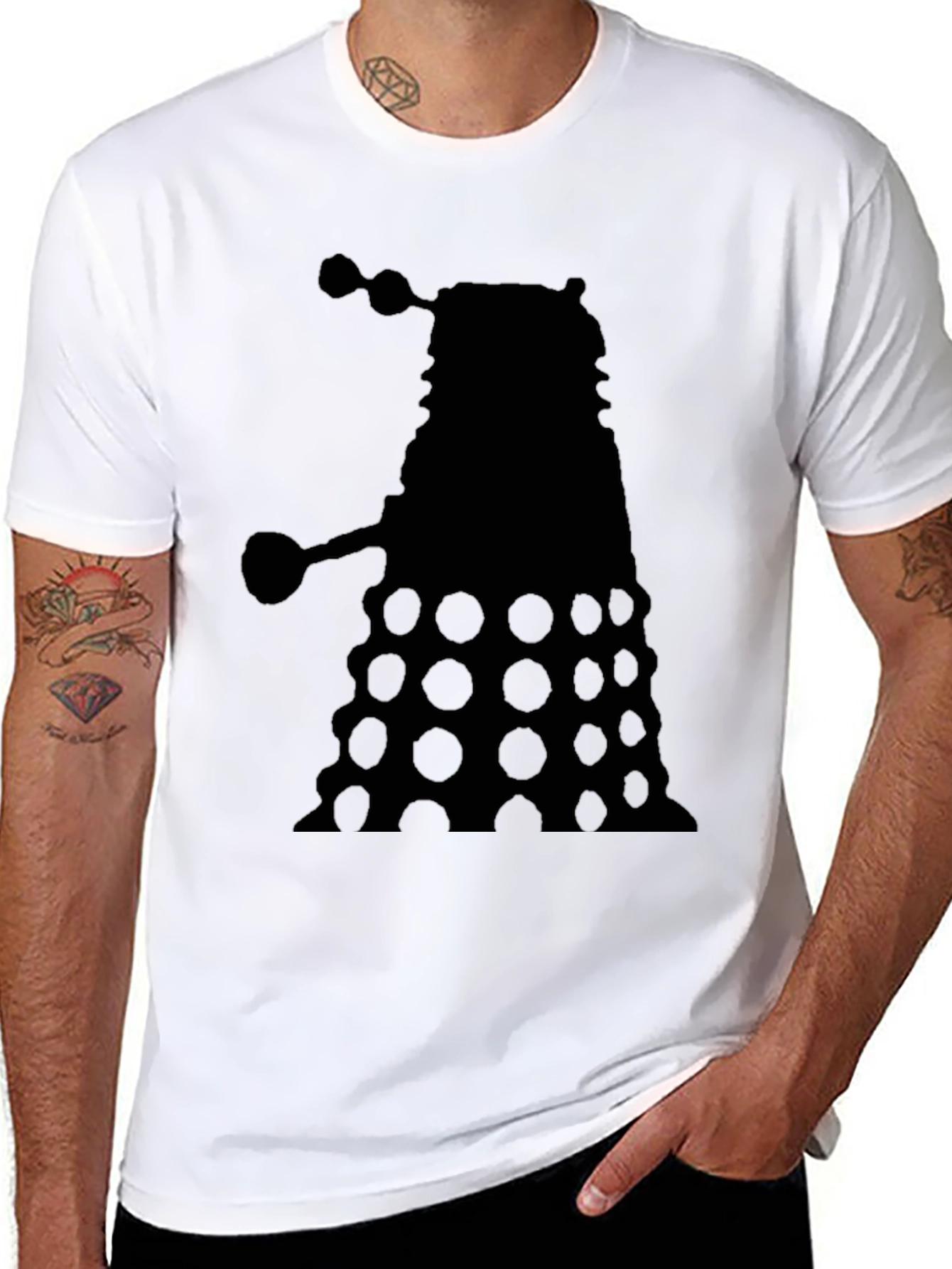 Dalek Silhouette Black T-Shirt