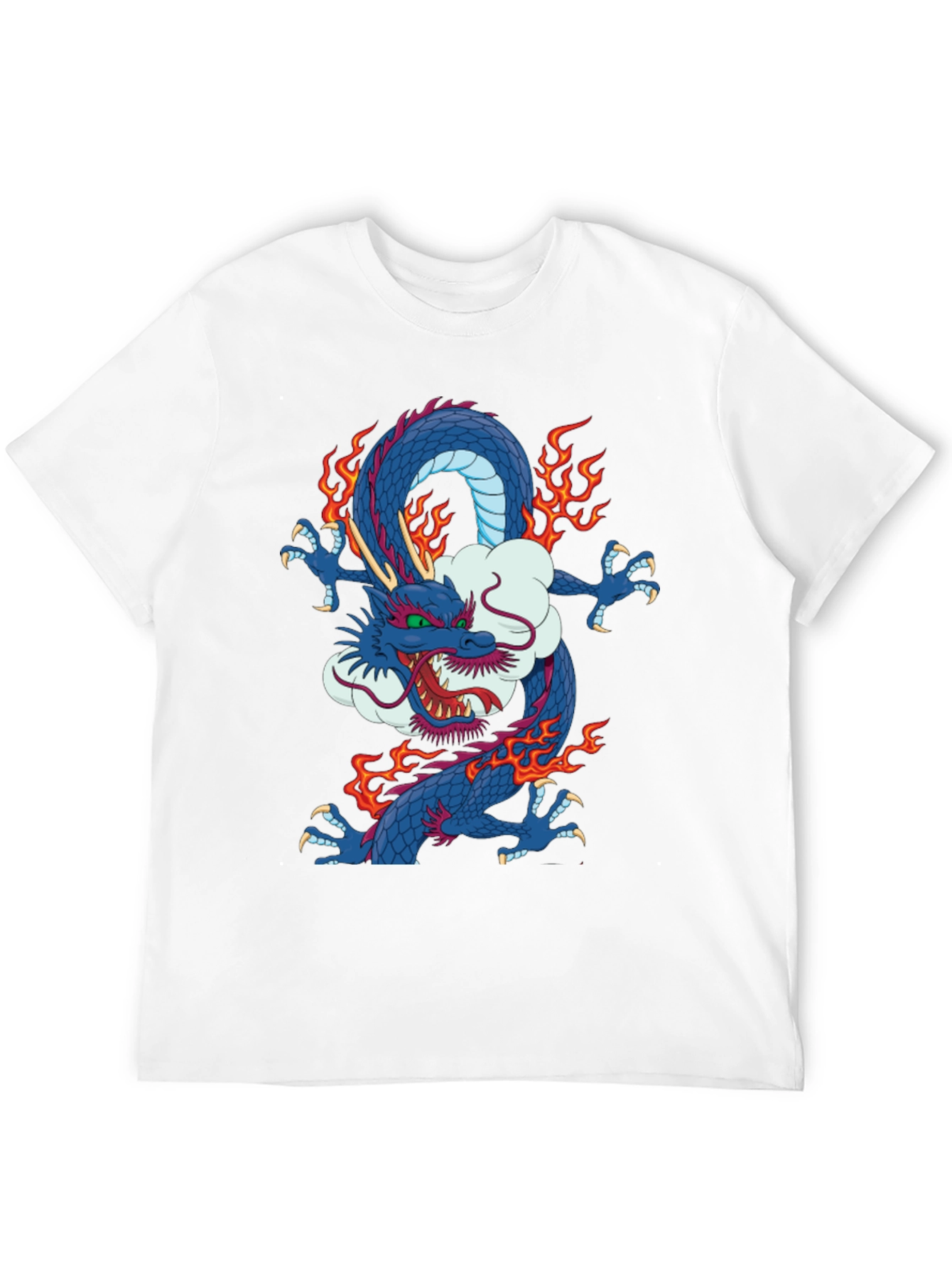 Dragon Graphic Print Crew Neck T-Shirt