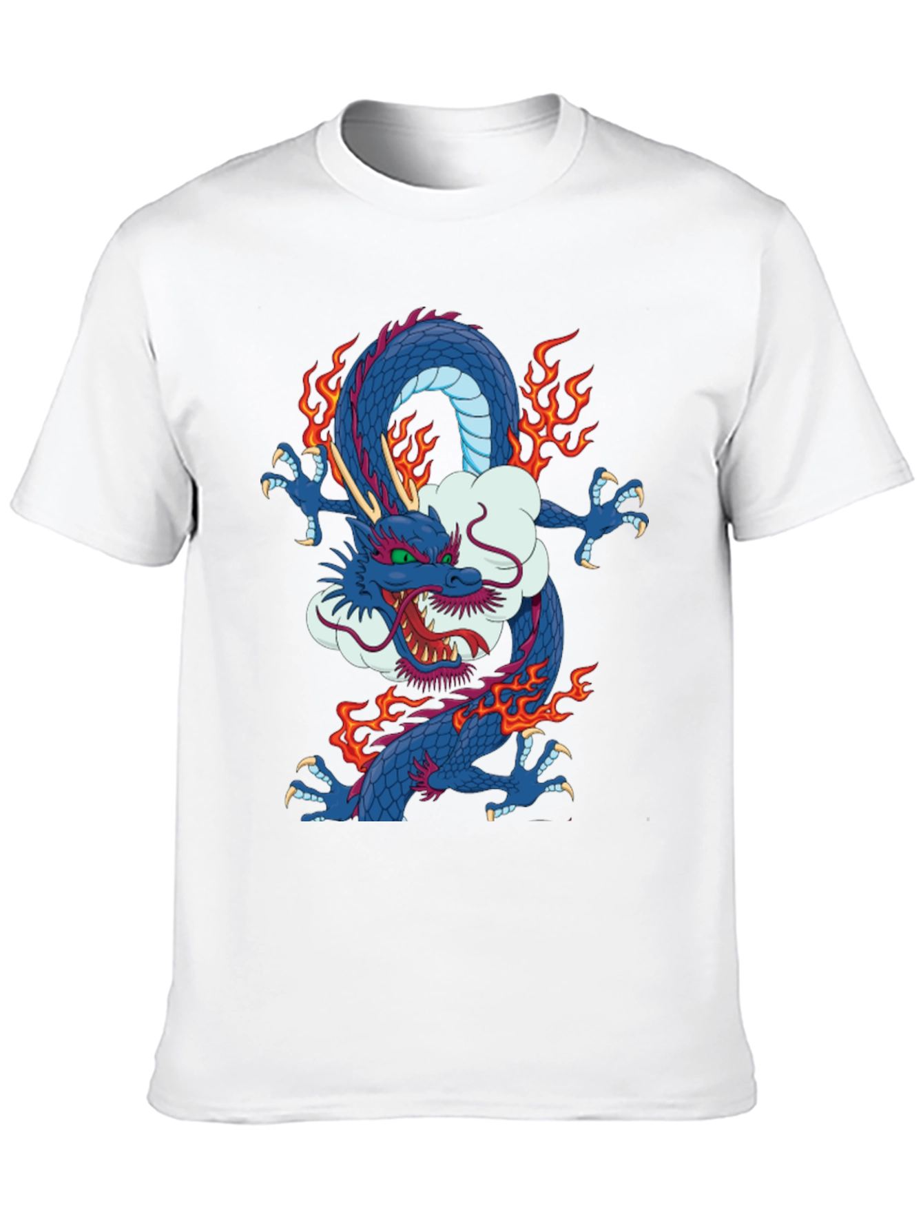 Dragon Graphic Print Crew Neck T-Shirt