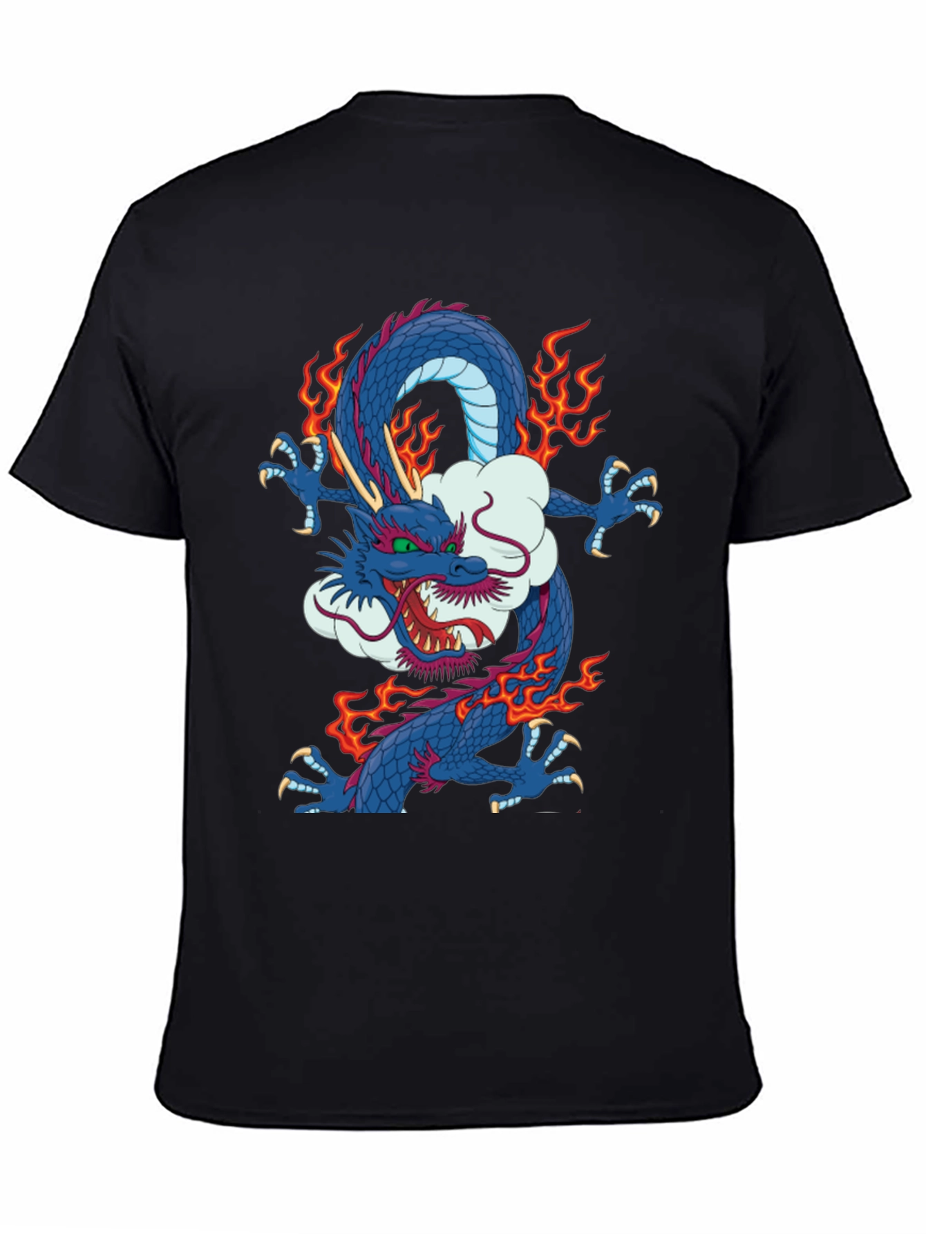 Dragon Graphic Print Crew Neck T-Shirt