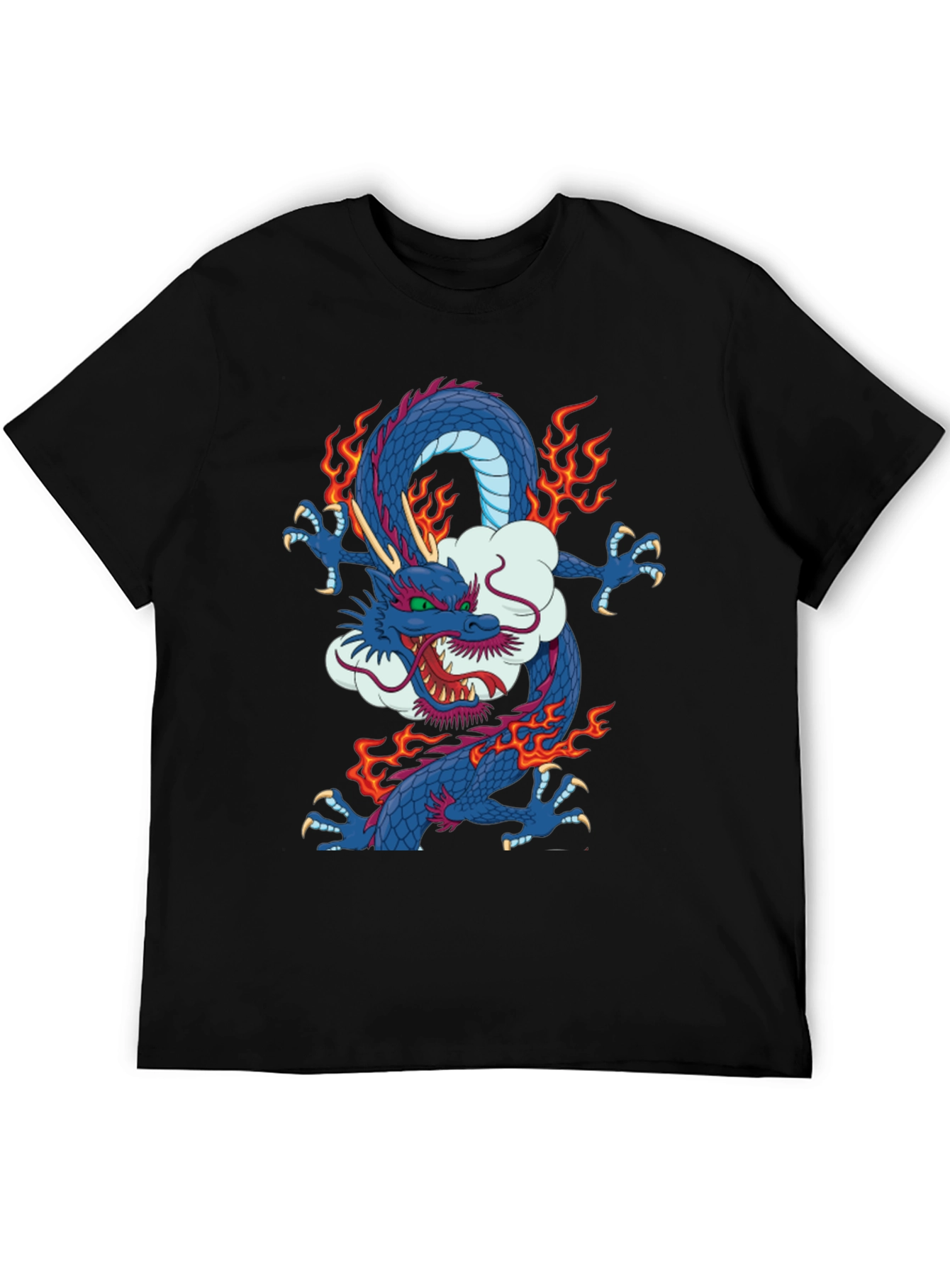 Dragon Graphic Print Crew Neck T-Shirt