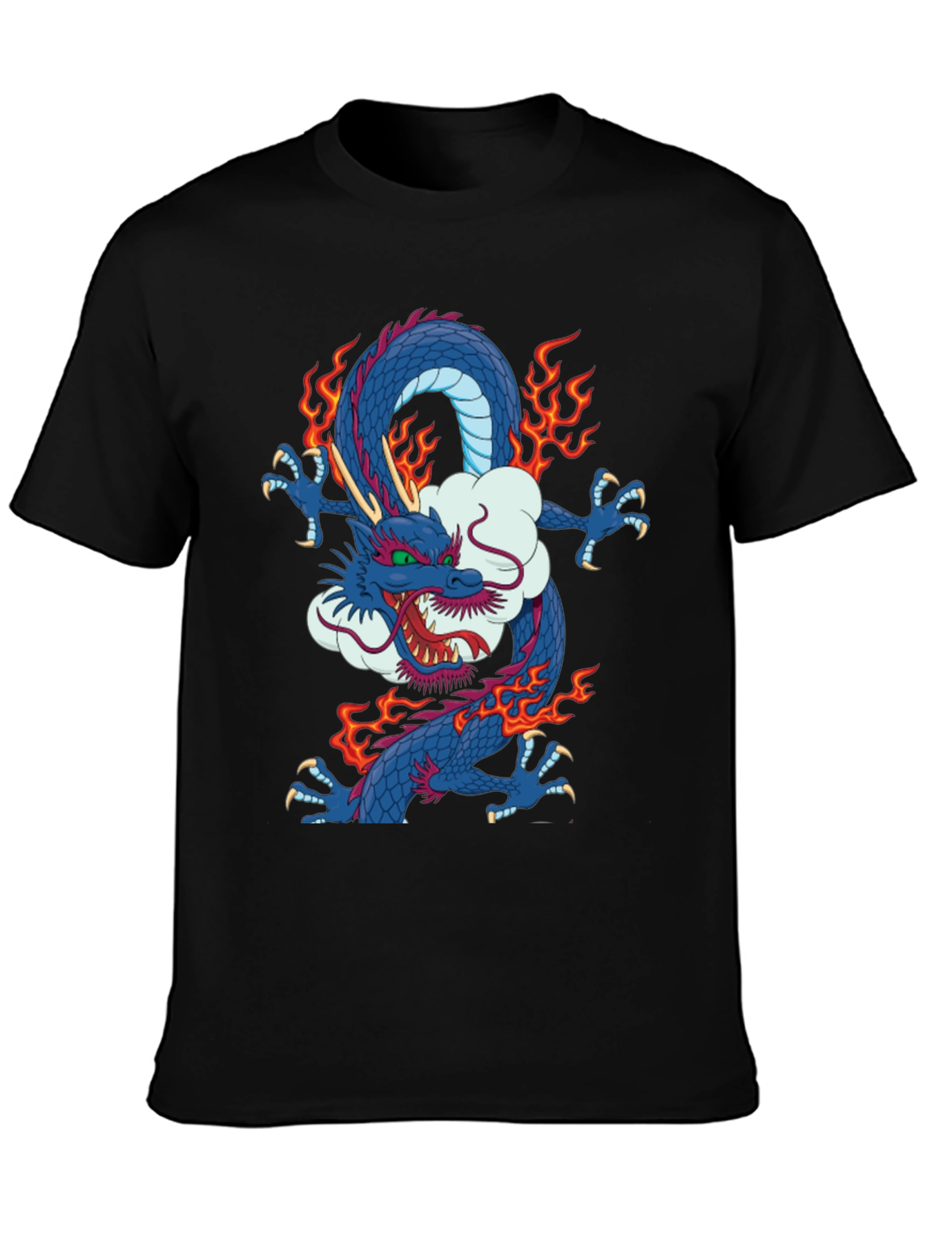 Dragon Graphic Print Crew Neck T-Shirt